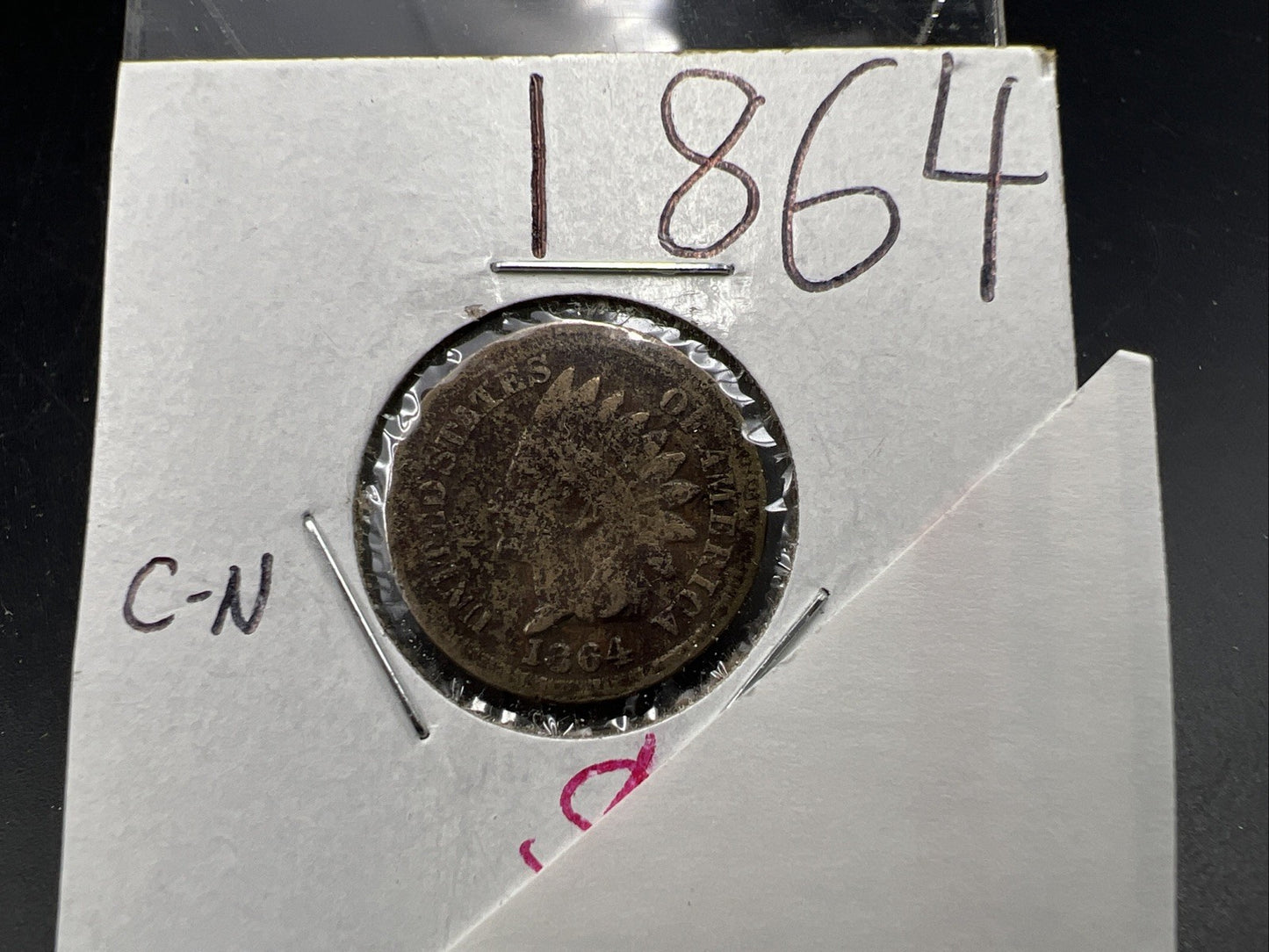1864 1c Indian One Cent Coin Very Circulated SKU#C Copper Nickel Variety