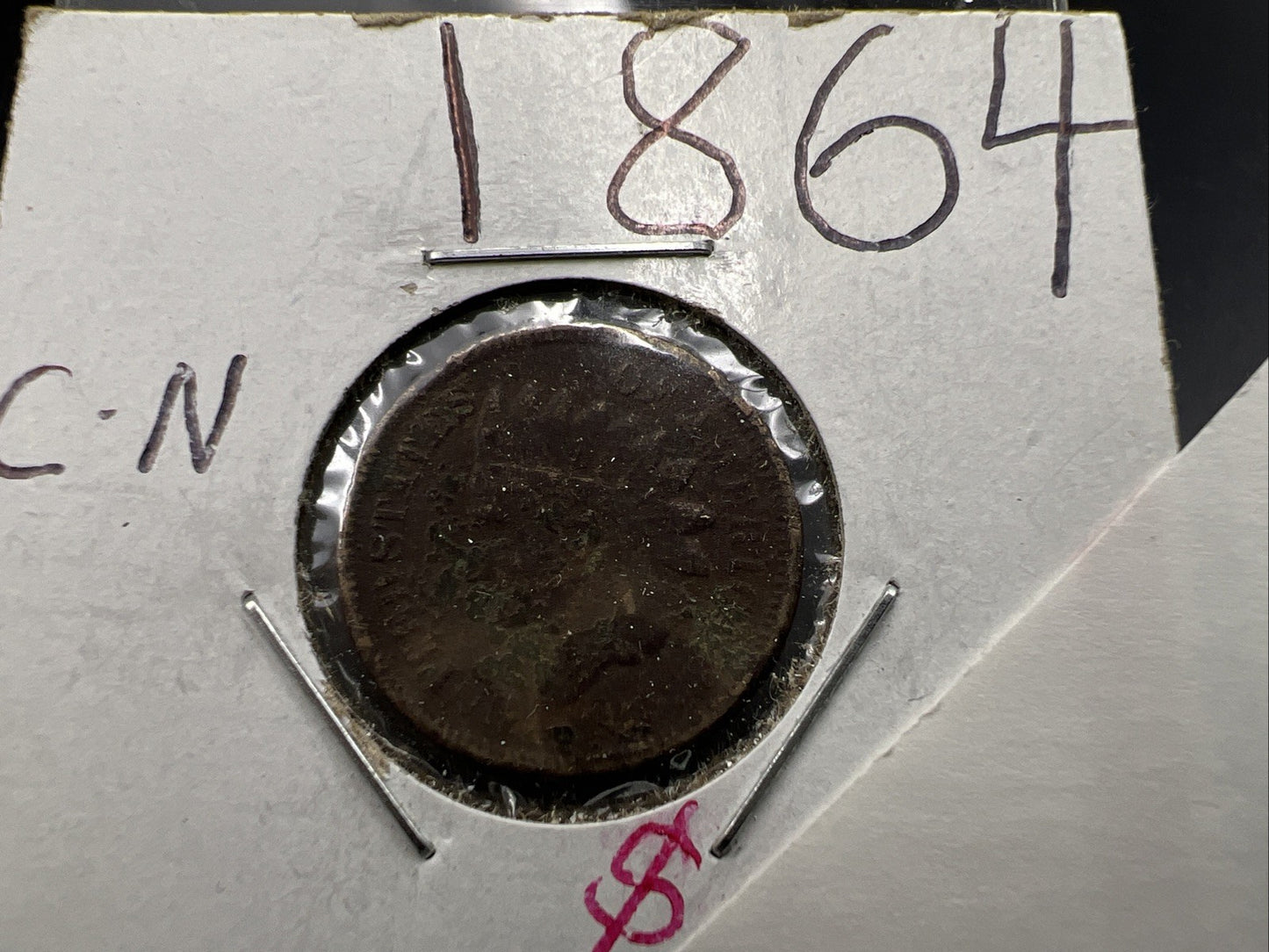 1864 1c Indian One Cent Coin Very Circulated SKU#A Copper Nickel Variety