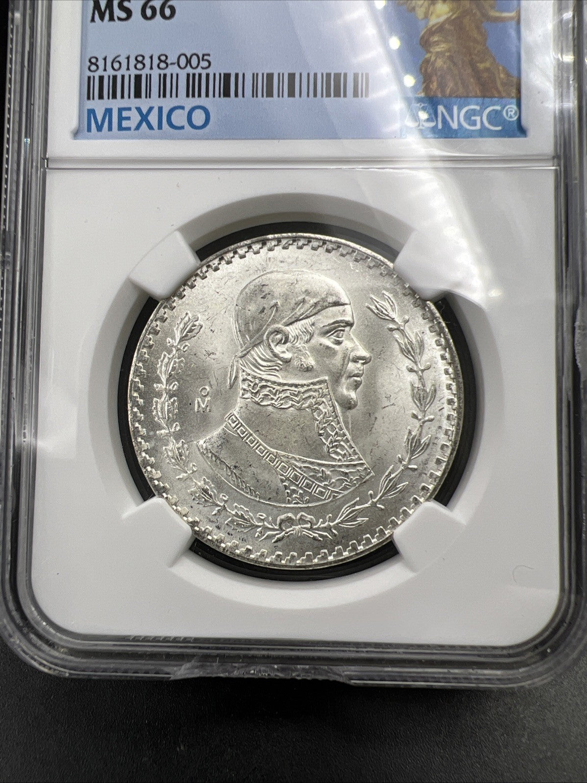 1962 M Mexico Silver Peso Coin MS66 Gem BU Certified