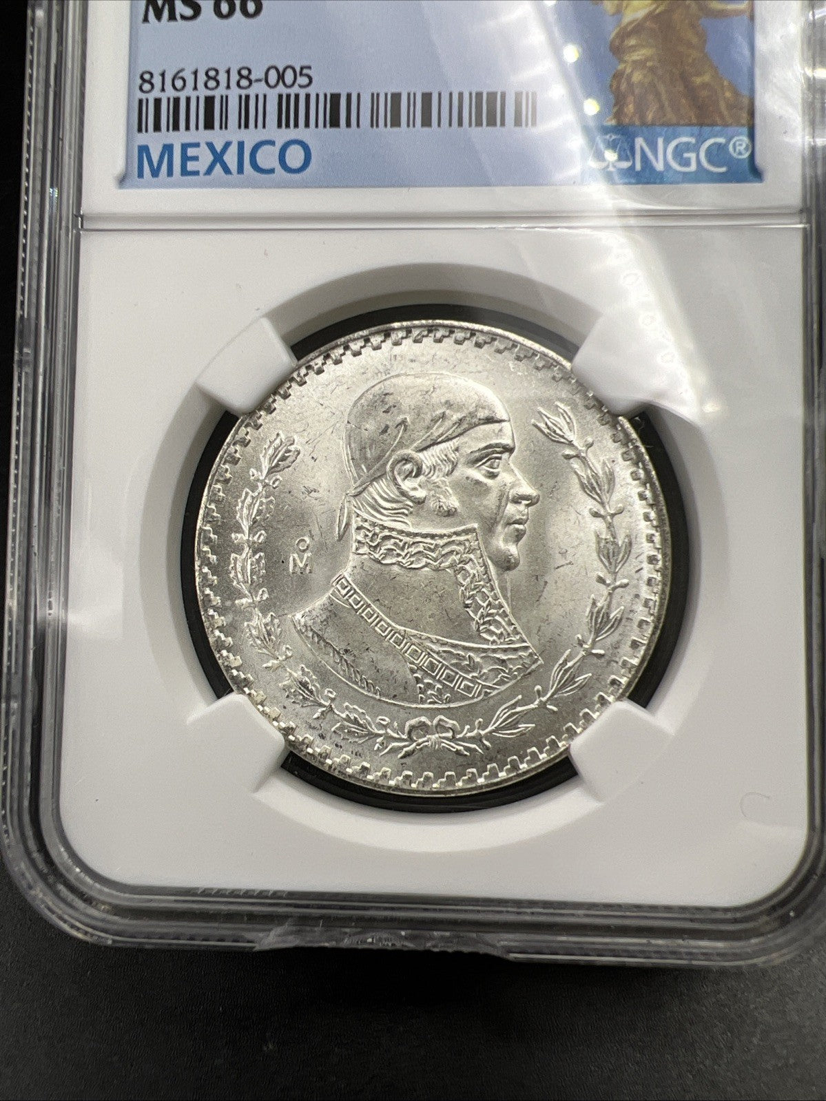 1962 M Mexico Silver Peso Coin MS66 Gem BU Certified