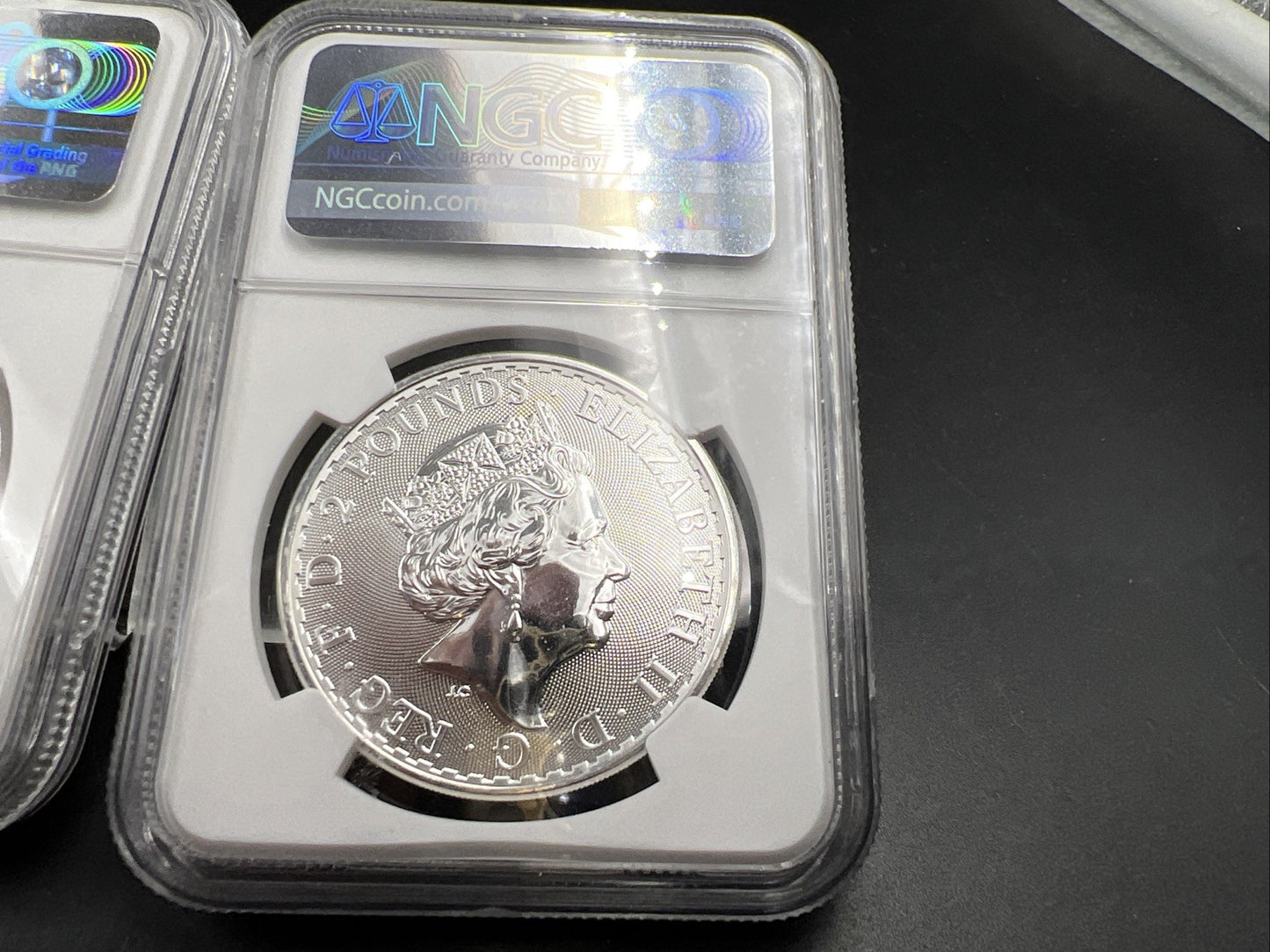 2 Coin Set 2023 Britannia NGC MS69 King Charles III Queen Elizabeth II