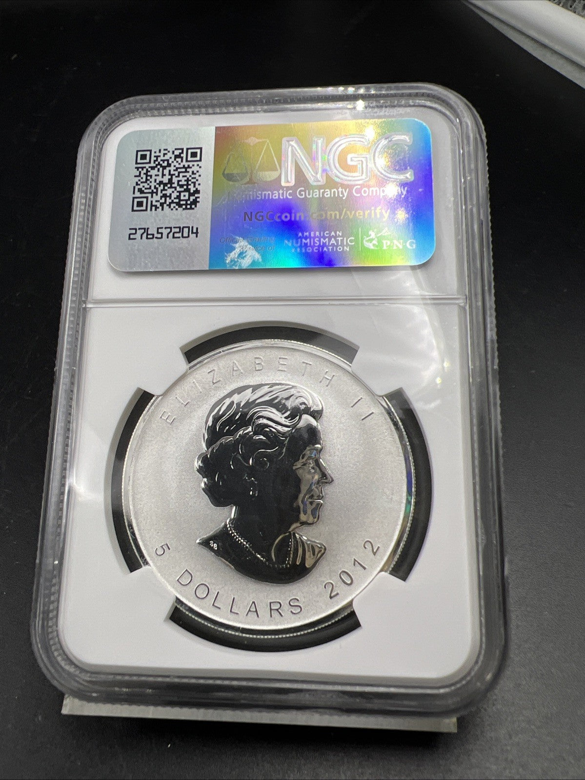 2012 Canada 1 Oz Silver Maple Leaf Titanic Privy NGC Gem UNC Certified SP66