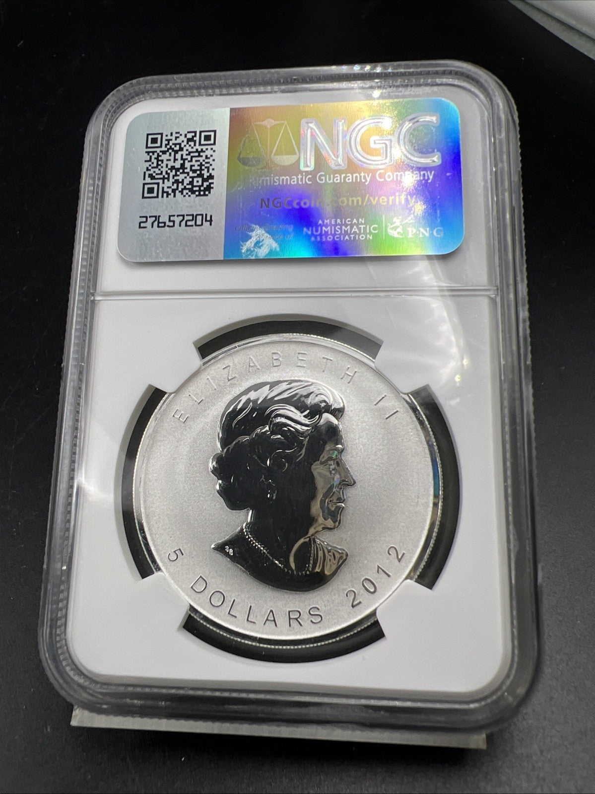 2012 Canada 1 Oz Silver Maple Leaf Titanic Privy NGC Gem UNC Certified SP66