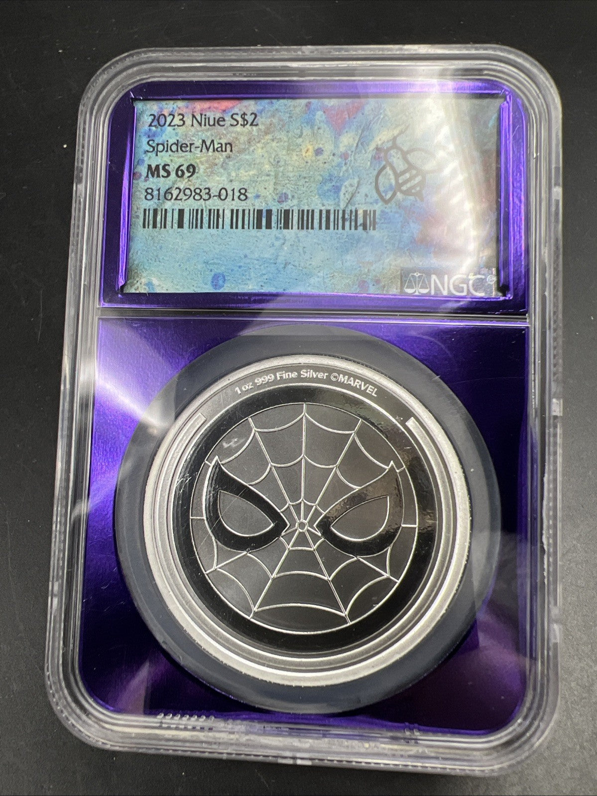 2023 Niue Spider Man 1 Oz Silver Coin NGC MS69 Gem UNC Certified