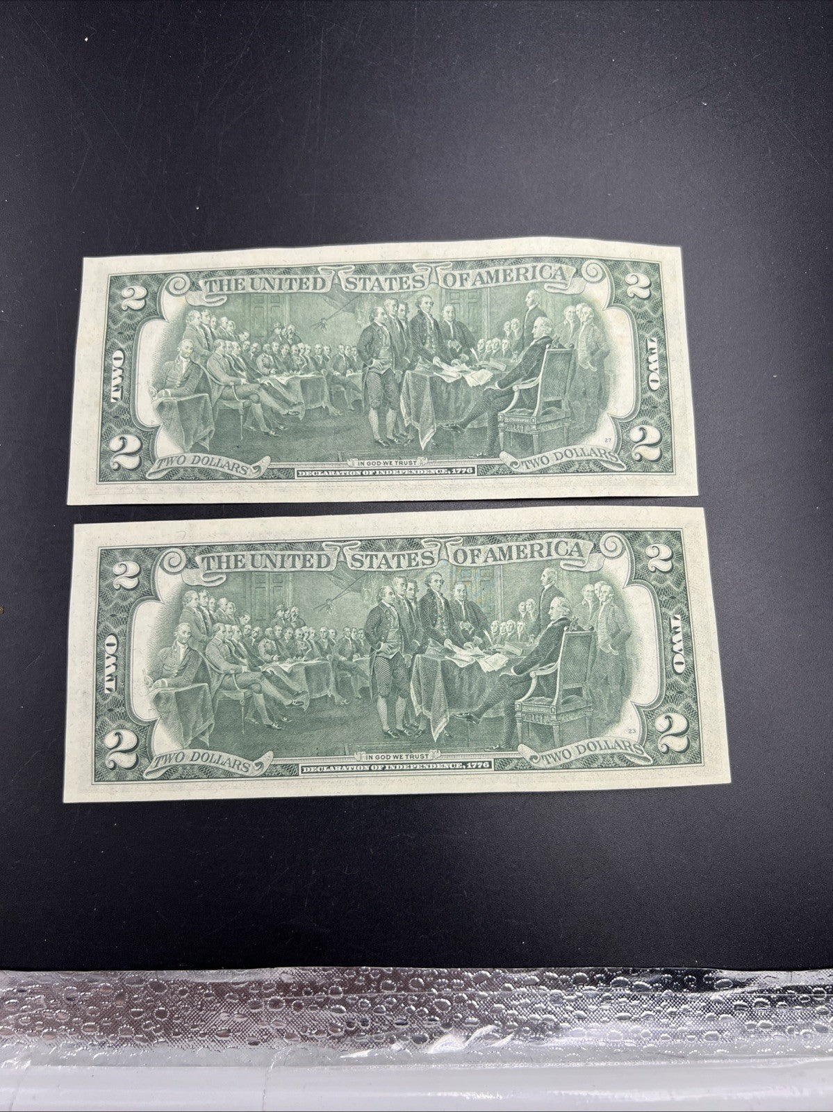 2 Consecutive 1976 $2 Bicentennial Two Dollar Federal Reserve Notes CH AU/ CU #A