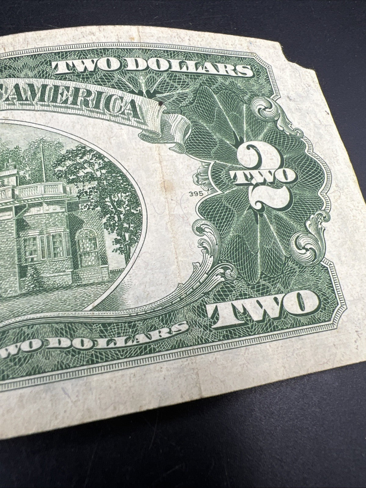 1953 * Star $2 Two Dollar United States Legal Tender Note VG Details Corner Torn
