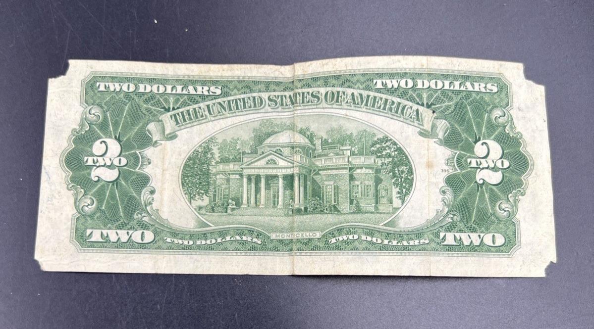 1953 * Star $2 Two Dollar United States Legal Tender Note VG Details Corner Torn