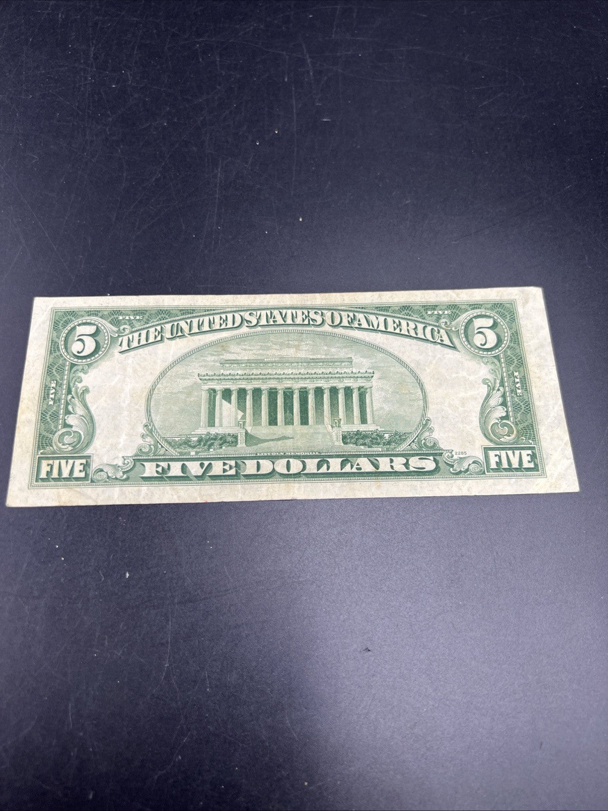 1953 A $5 Silver Certificate Note Blue Seal Bill VF Very Fine #988