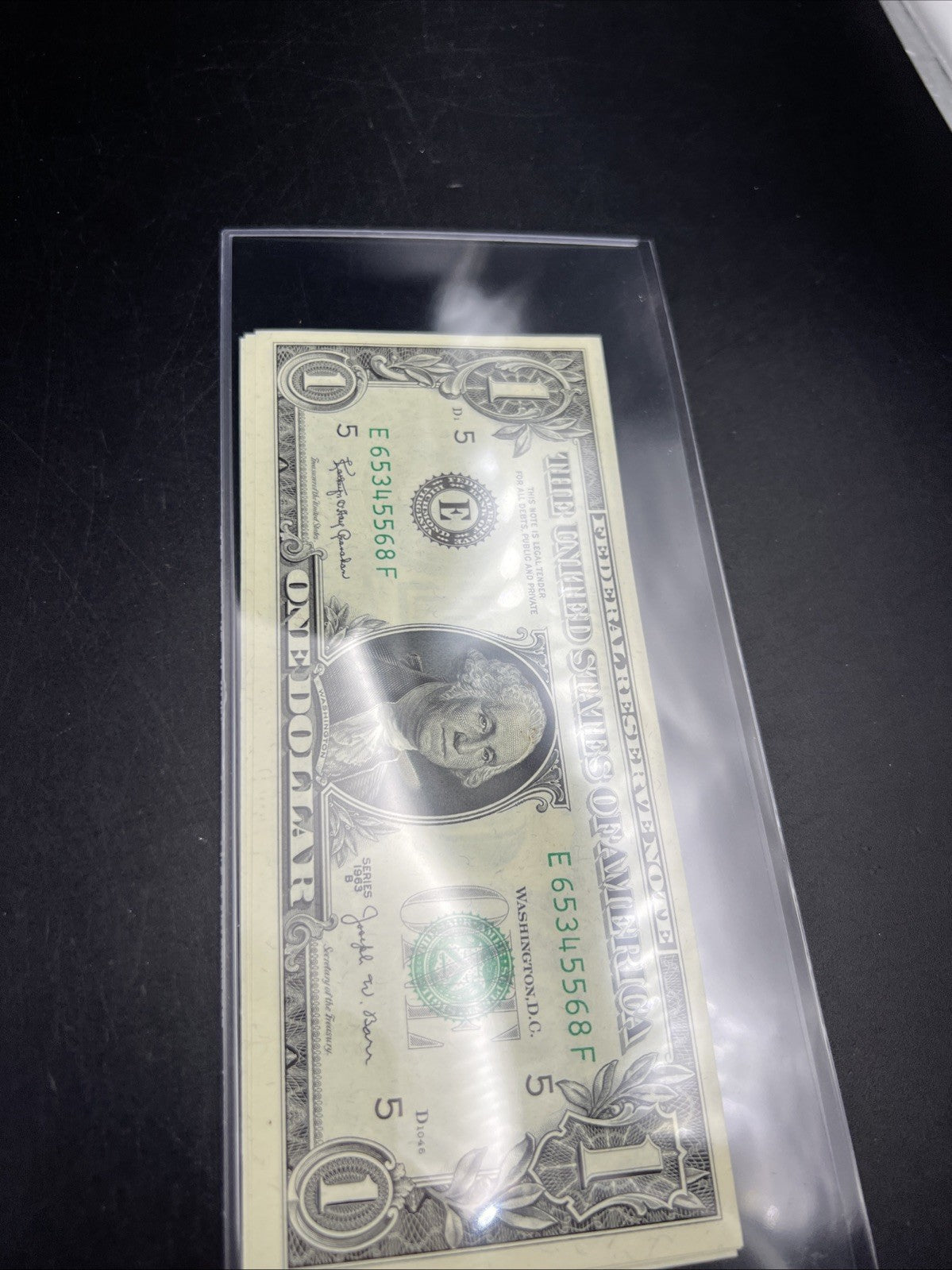 3 Consecutive 1963 B Barr $1 FRN Federal Reserve Notes UNC #68