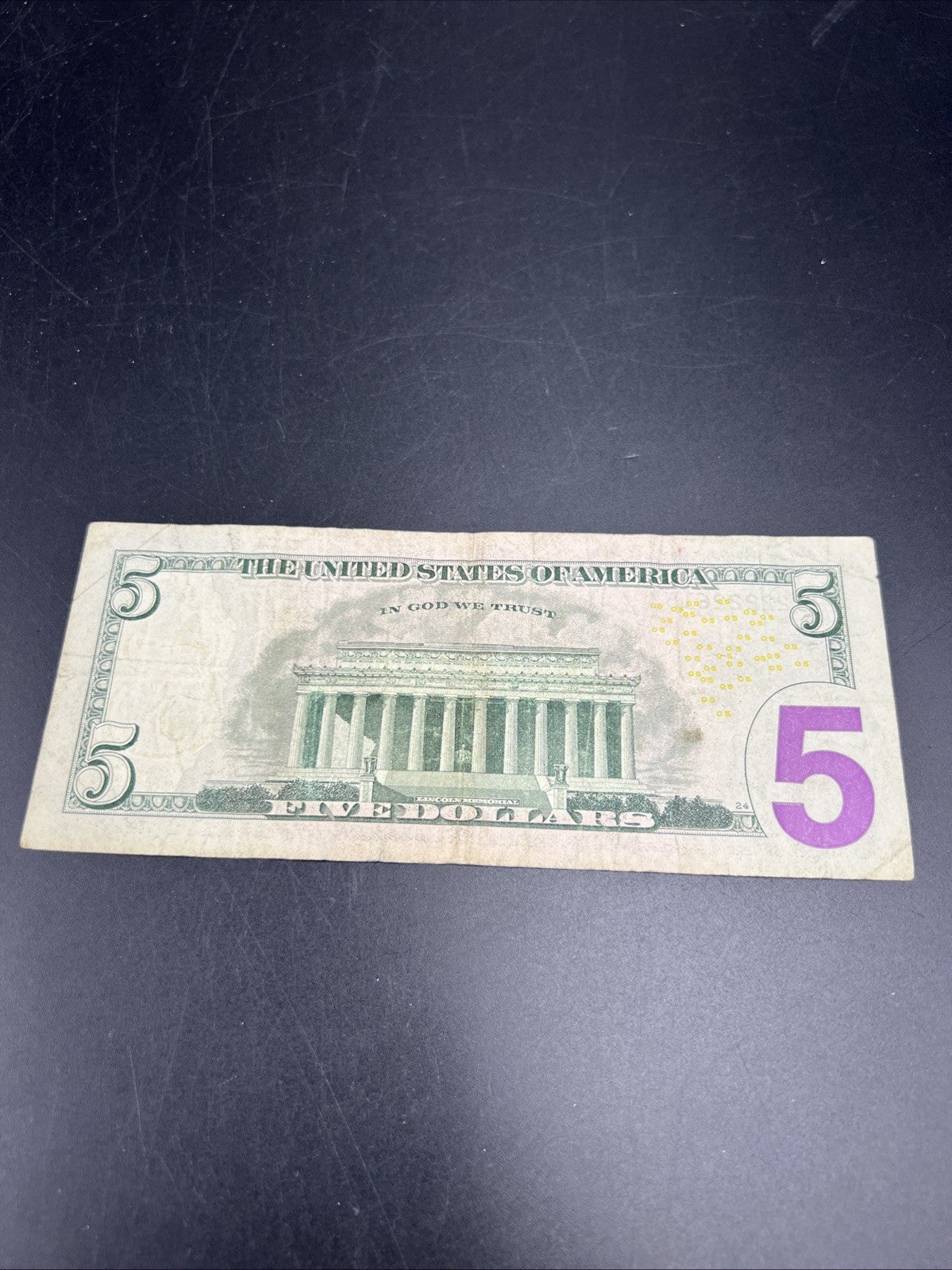 2017 A $5 FRN Federal Reserve Note Fine Circulated Neat Serial # 22222615