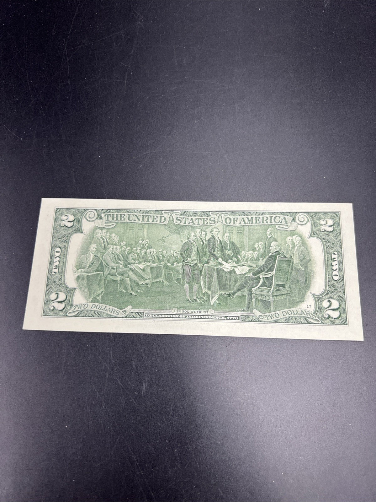 2017 A $2 FRN Federal Reserve Note CH UNC Neat Repeat Serial # 09095000