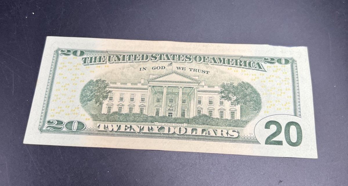 2017 $20 FRN Federal Reserve Note XF Details Stain Neat Serial # 08688880