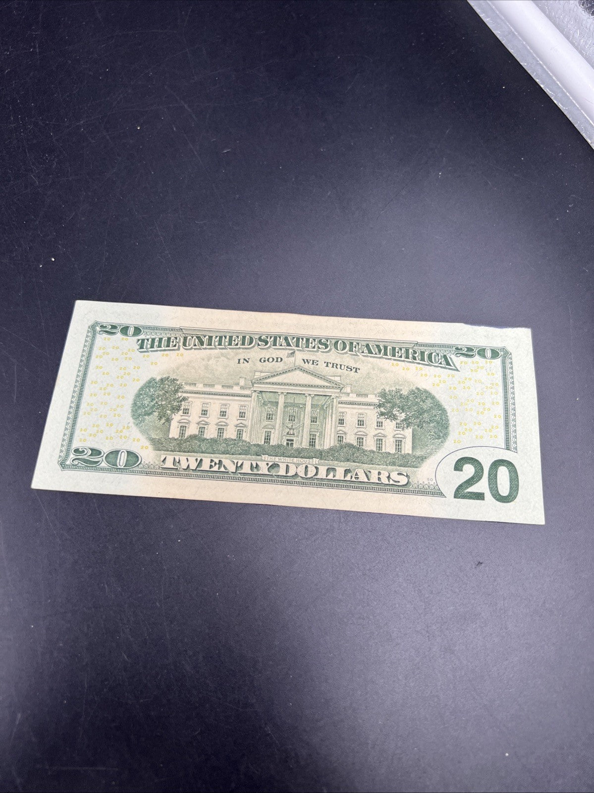 2017 $20 FRN Federal Reserve Note XF Details Stain Neat Serial # 08688880