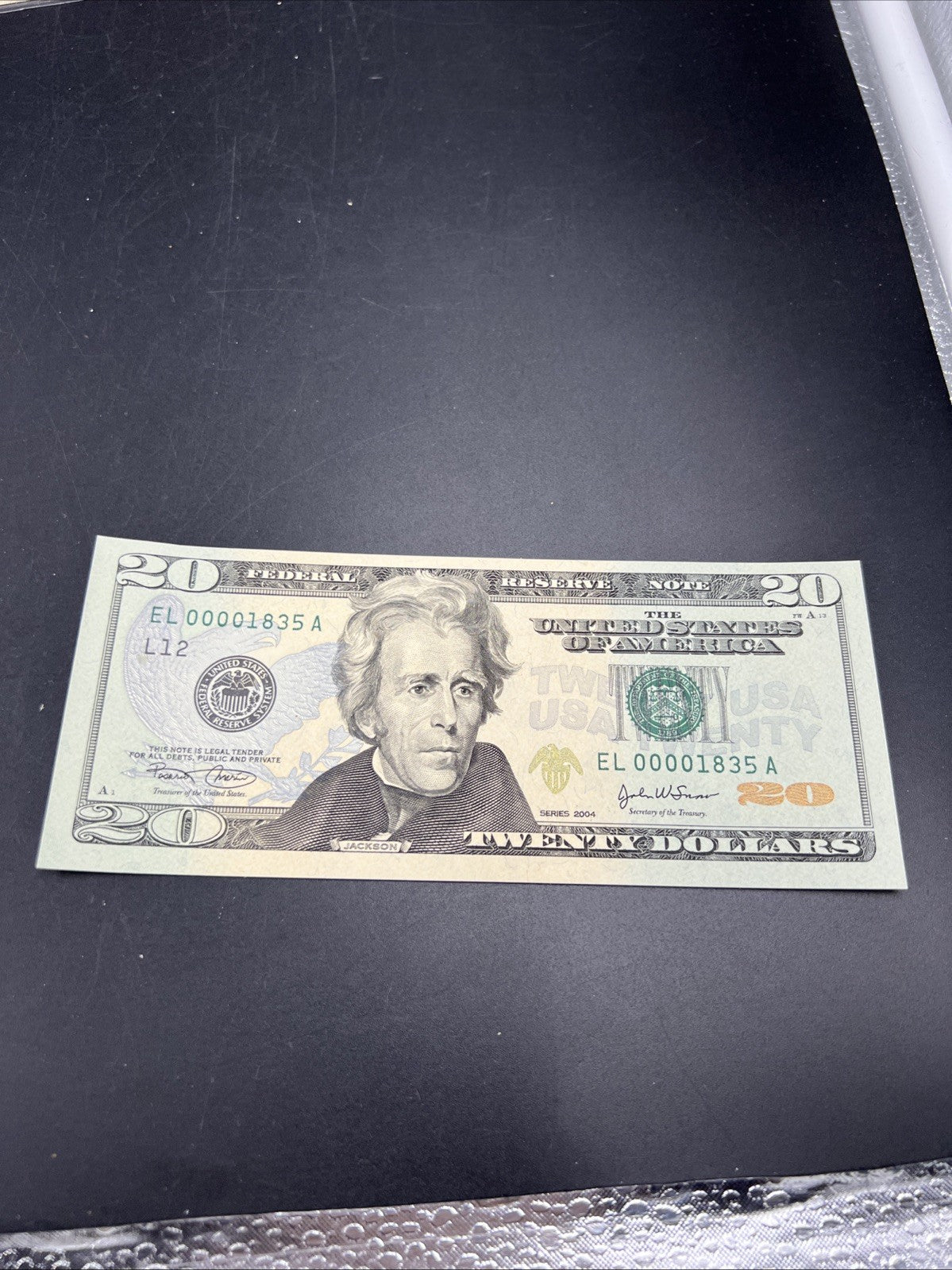 2004 20 FRN Federal Reserve Note Choice Uncirculated UNC Low Serial # 00001835