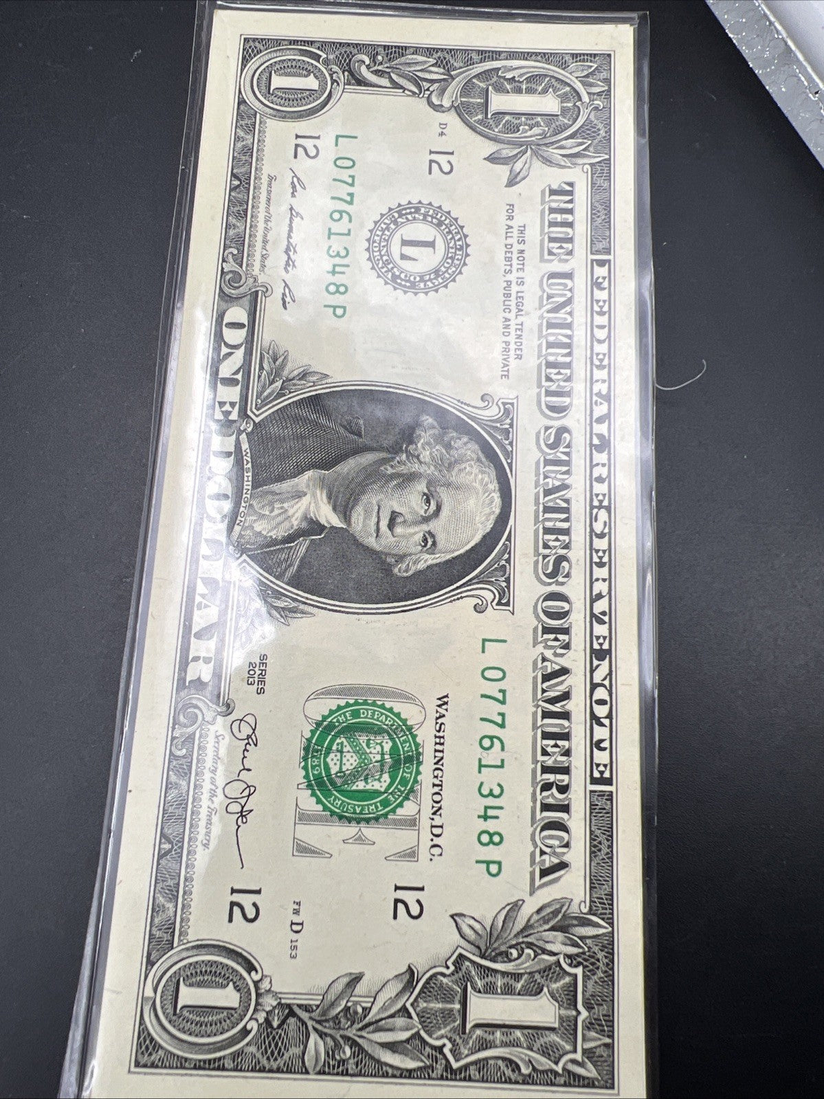 Consecutive Pair 2013 $1 FRN Federal Reserve Note Bills CH UNC #349
