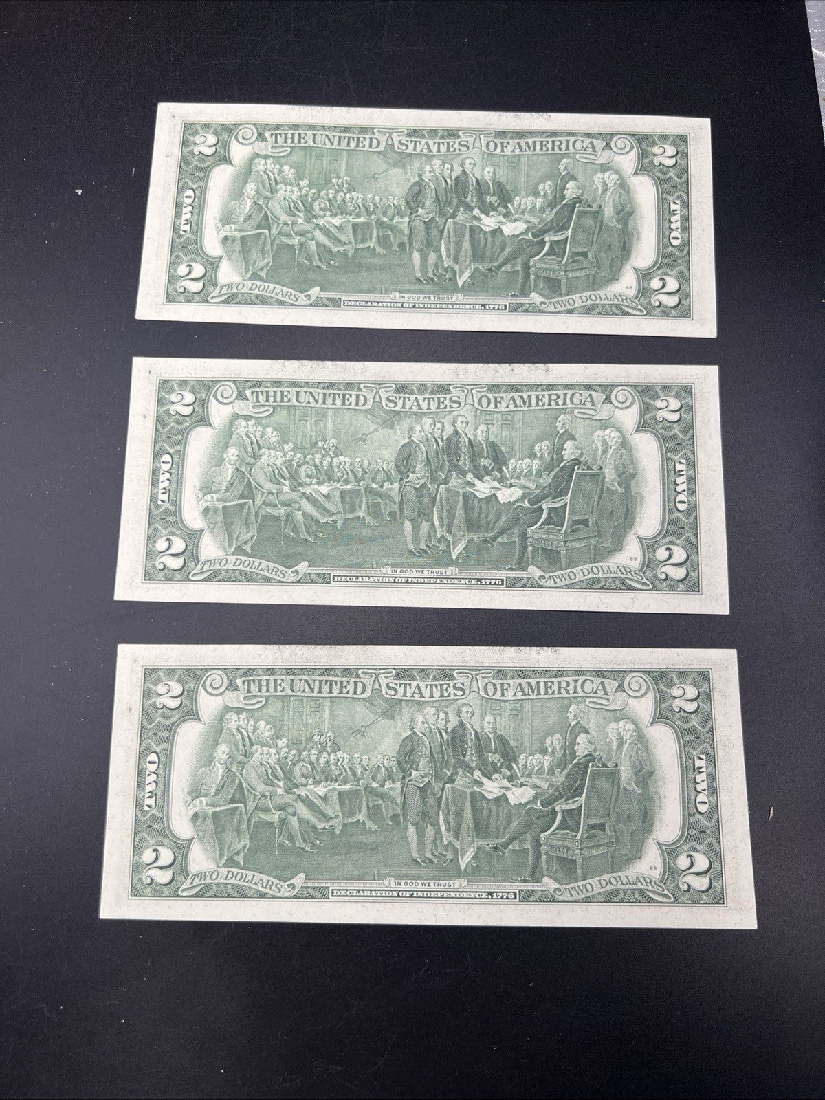 3 Consecutive 1976 $2 FRN Federal Reserve Notes District H CH UNC #15