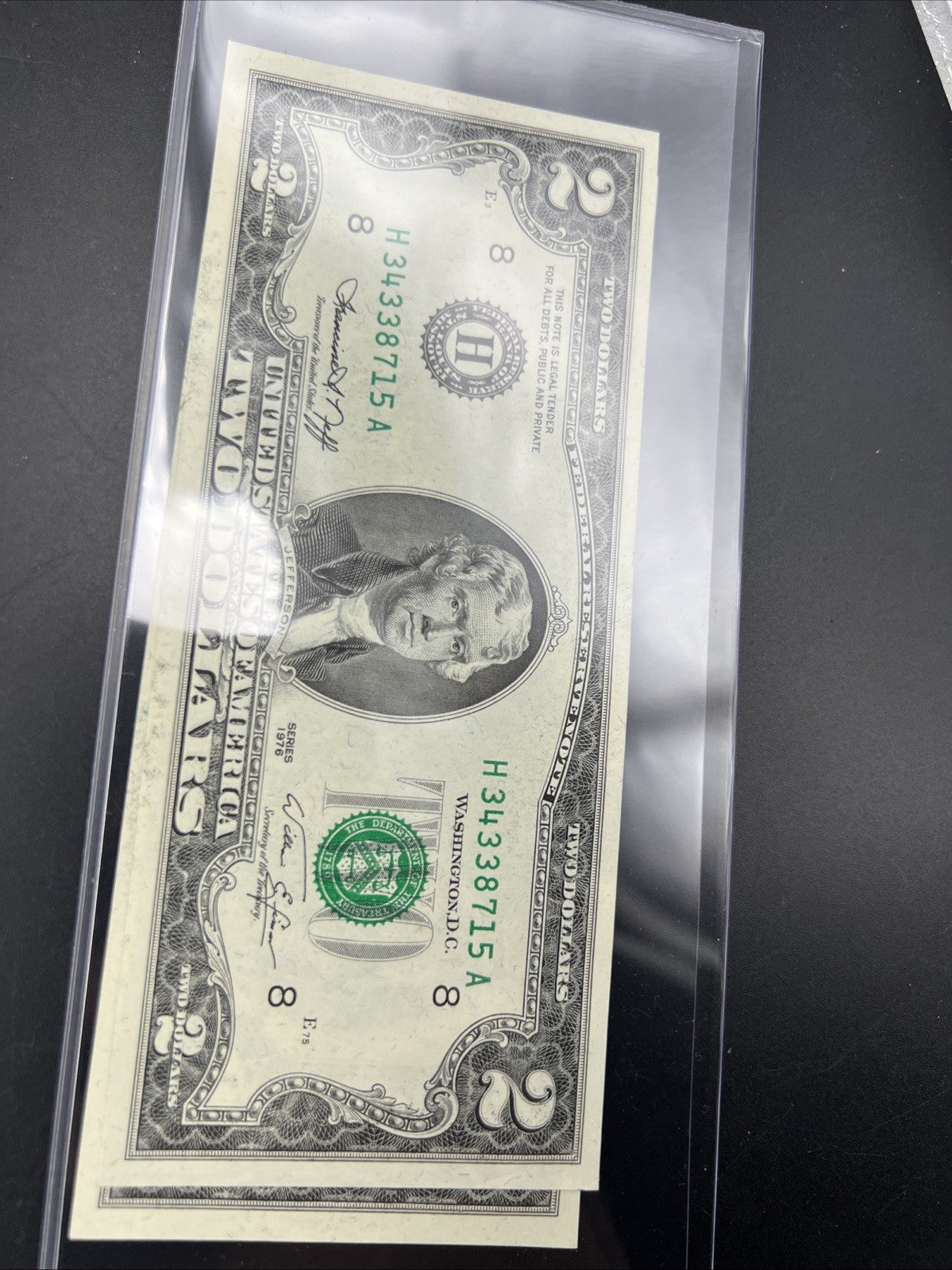 3 Consecutive 1976 $2 FRN Federal Reserve Notes District H CH UNC #15