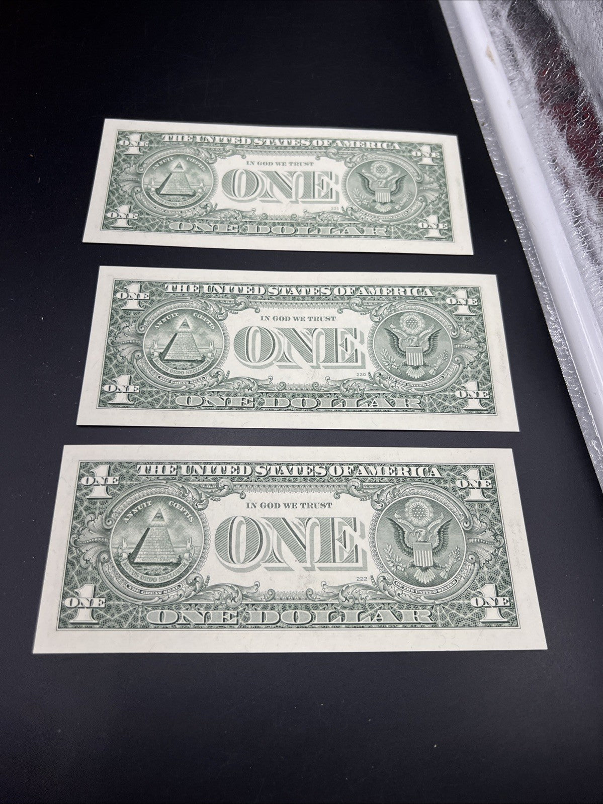 3 Consecutive 2009 $1 FRN Federal Reserve Notes District F Atlanta CH UNC #014