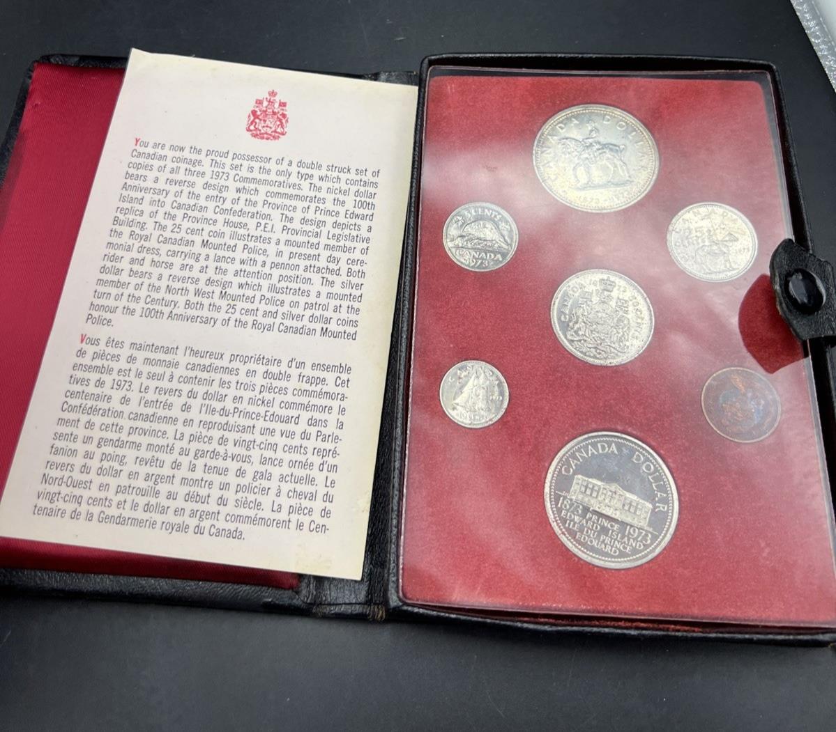 1973 Canada Double Dollar Proof Set Used Box COA