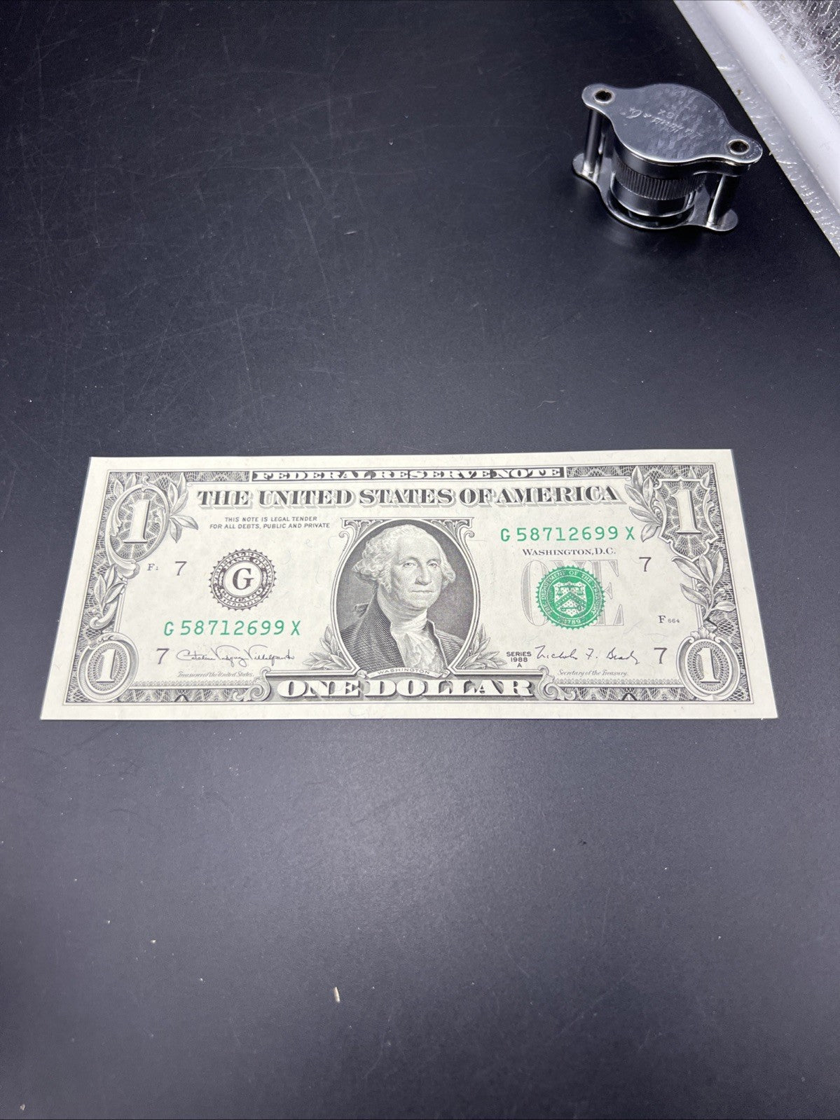1988 A $1 FRN Federal Reserve Note One Dollar Bill CH UNC #699