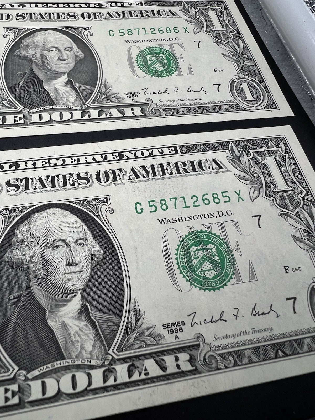 10 Consecutive 1988 A $1 FRN Same Block Federal Reserve Notes CH UNC SKU#85
