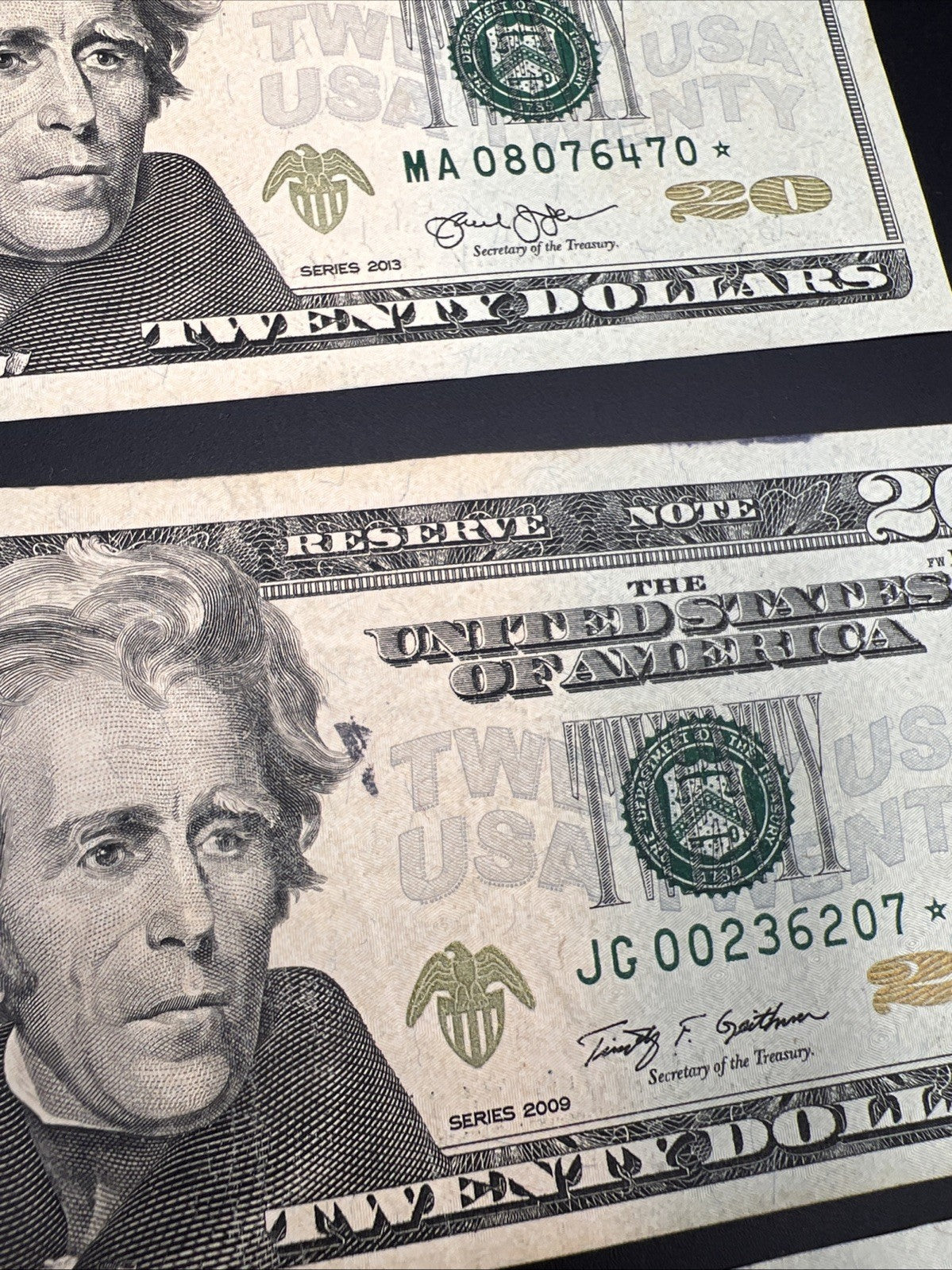 4 Different * Star $20 FRN Federal Reserve Notes VF + 2017 2017 A 2013 & 2009