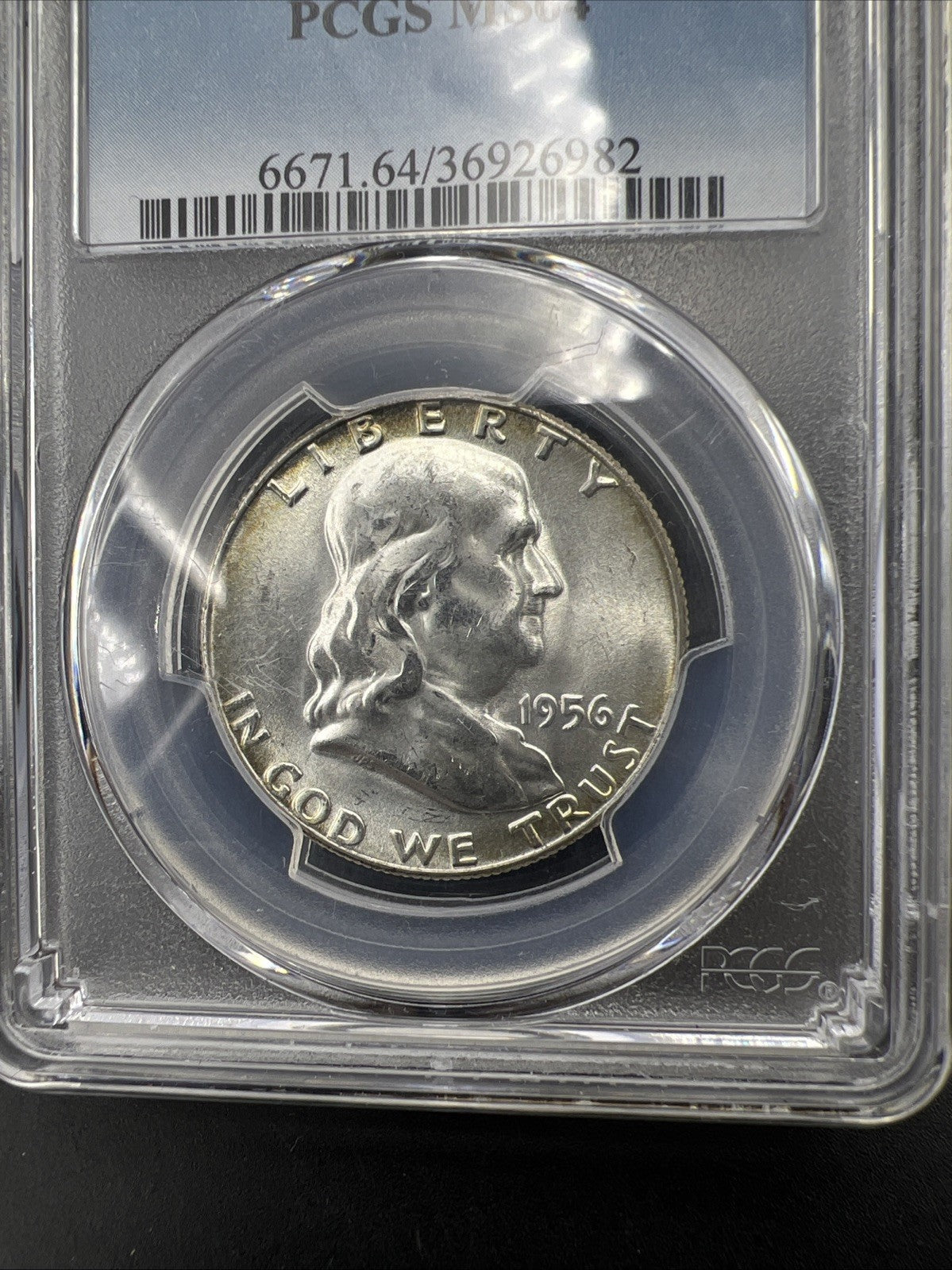 1956 P Franklin Half Dollar Silver Coin CH BU PCGS MS64 Certified #982
