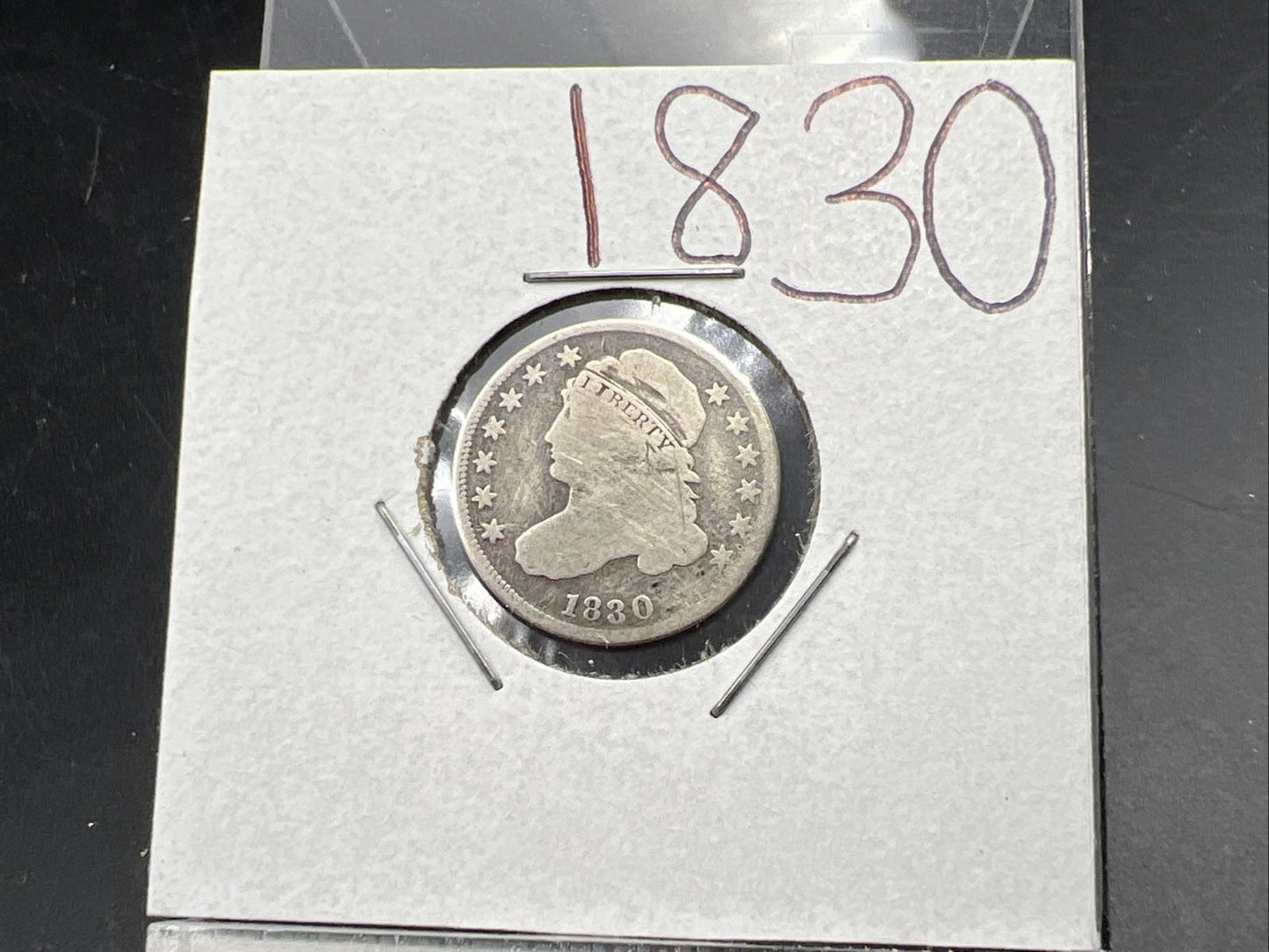 1830 10C Capped Bust Dime Average VG Very Good Details Decent