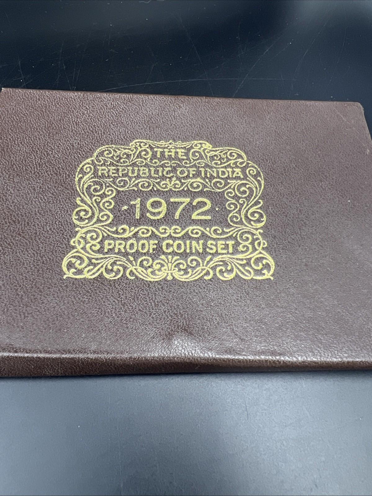 1972 India Proof Set with COA - Damaged Cracked Case