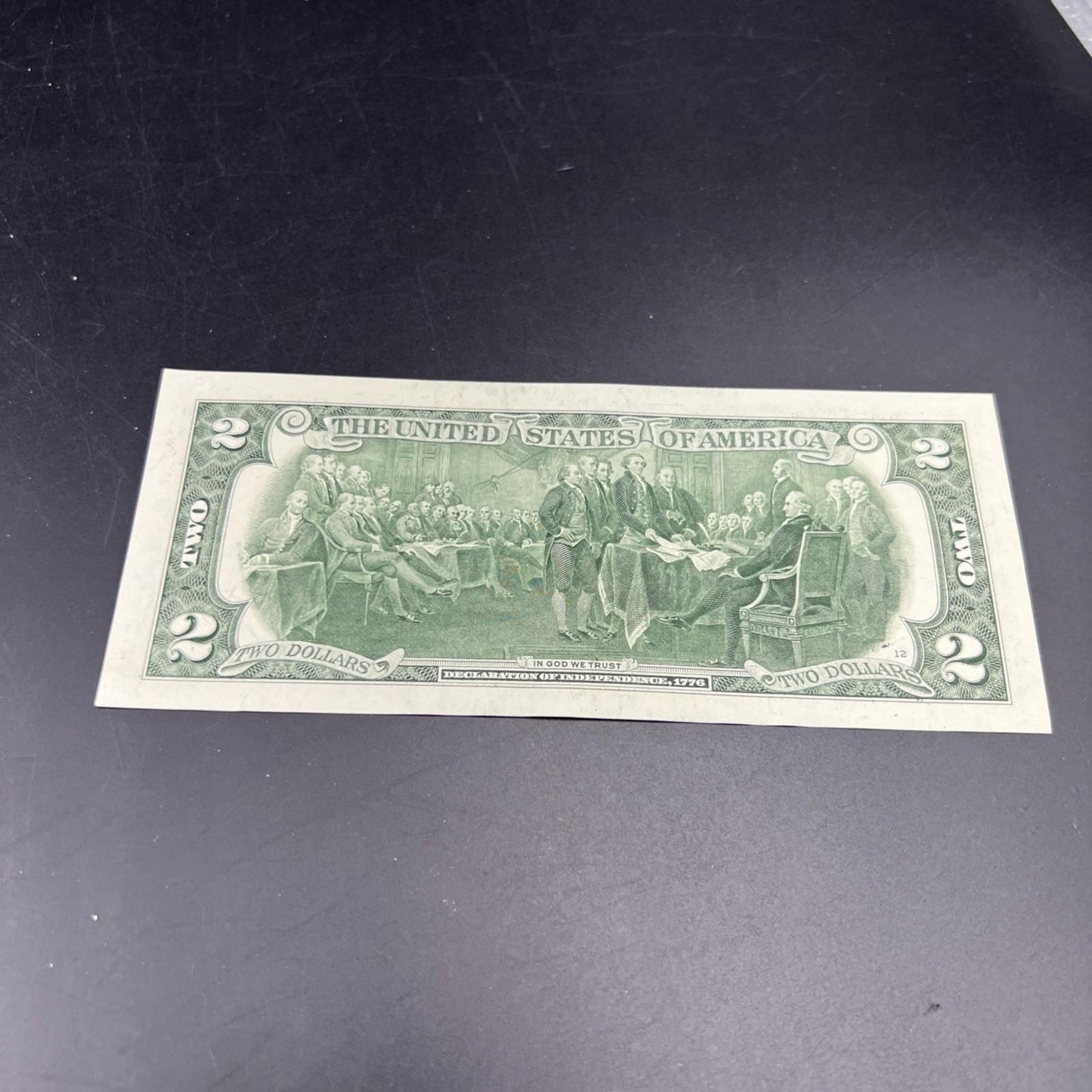 Ink Smear Error Obverse 2017 A $2 FRN Federal Reserve Note CH UNC #885