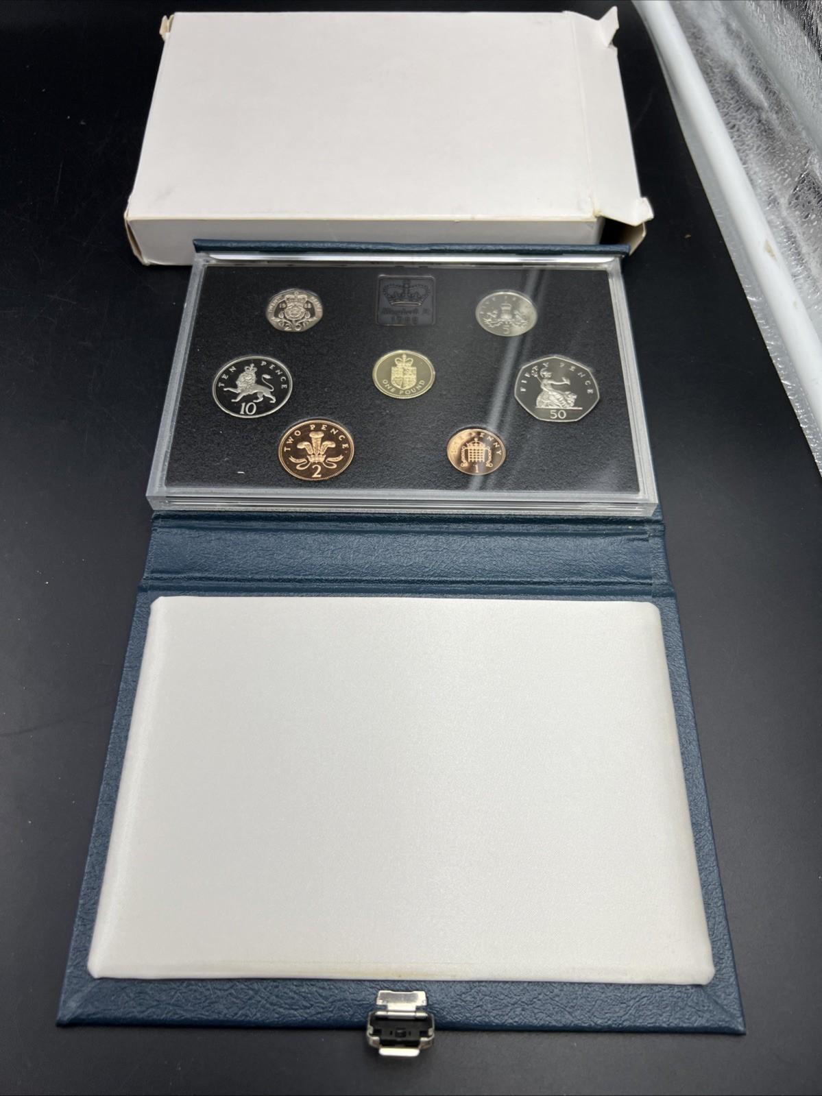 1988 UK United Kingdom Great Britain Proof Coin Set in Box