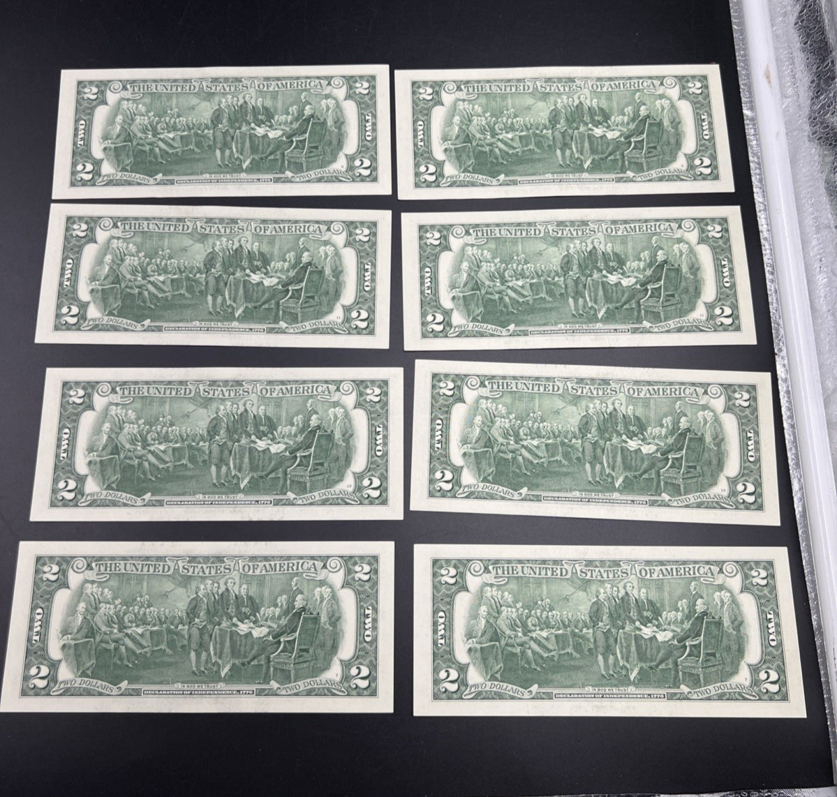 8 Consecutive 2017 A $2 Two Dollar FRN Federal Reserve Notes Serial #2024 CH UNC