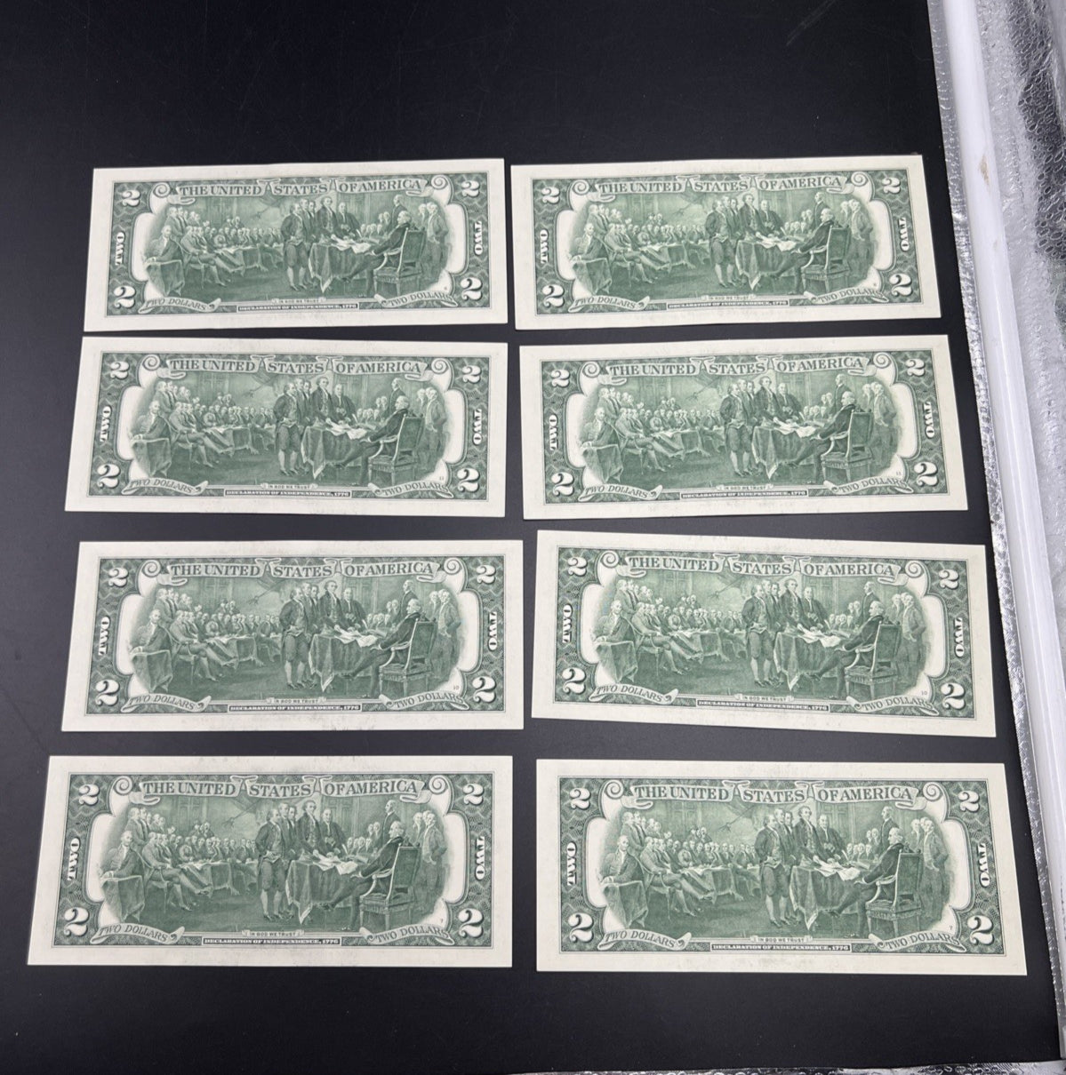 8 Consecutive 2017 A $2 Two Dollar FRN Federal Reserve Notes Serial #2024 CH UNC