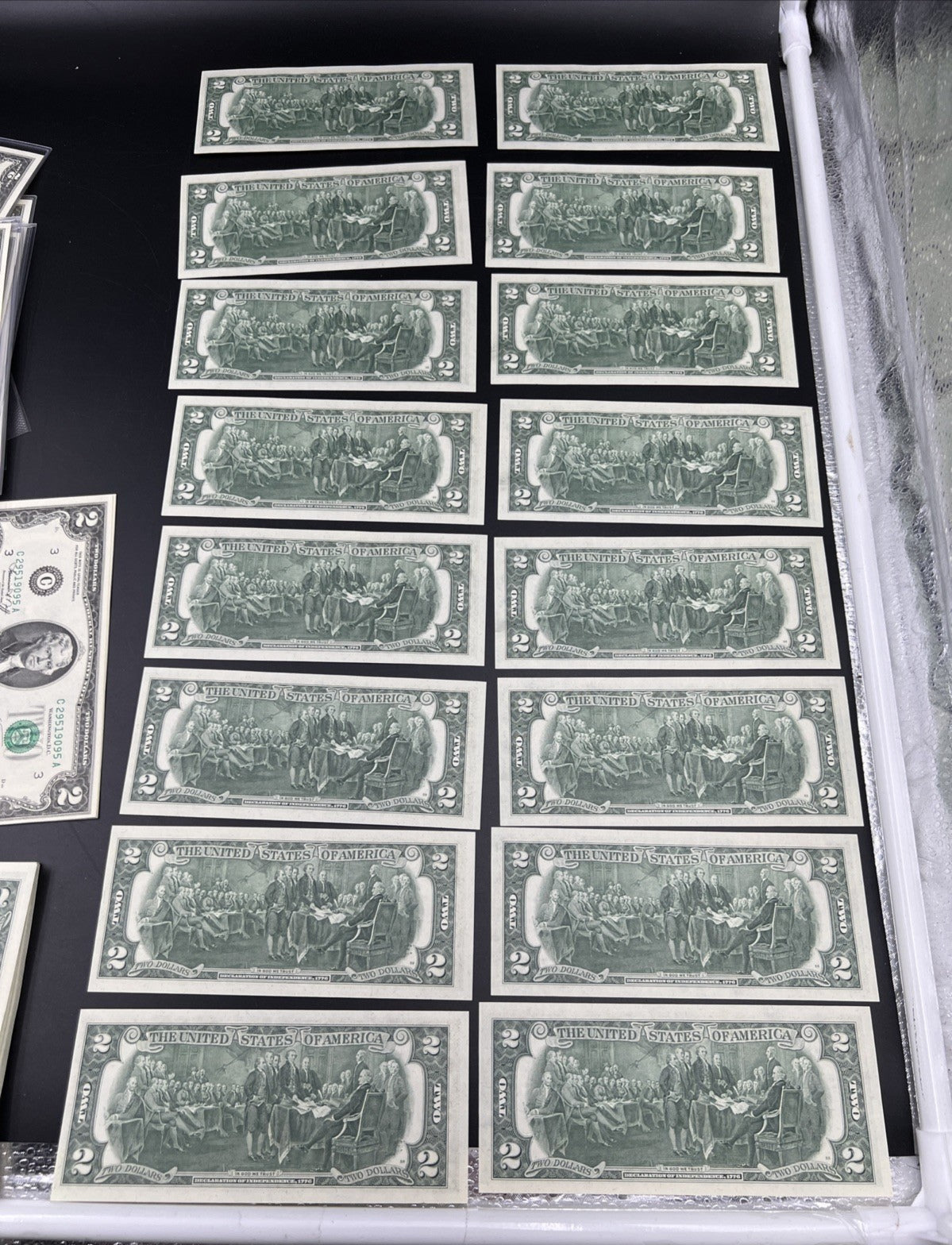 84 Consecutive 1976 $2 Two Dollar FRN Bicentennial Notes Partial Pack CH UNC