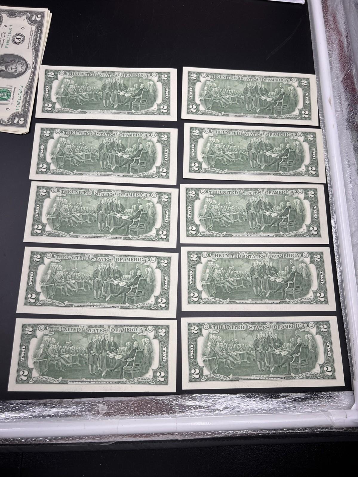 24 Consecutive 2017 A $2 FRN Federal Reserve Note CH UNC #333