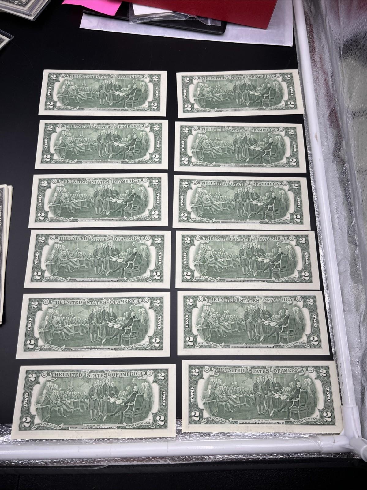 24 Consecutive 2017 A $2 FRN Federal Reserve Note CH UNC #333
