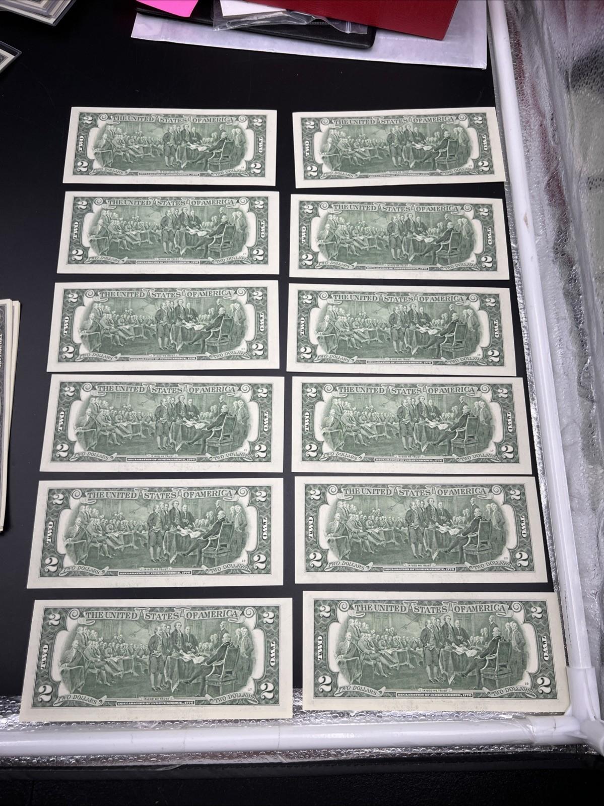 24 Consecutive 2017 A $2 FRN Federal Reserve Note CH UNC #333