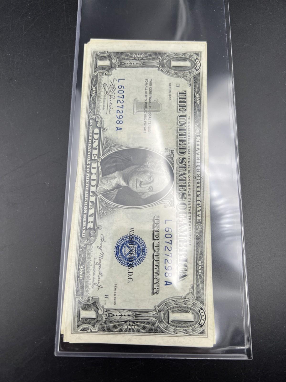 11 Note 1935 1957 Silver Certificate Letter Set CH AU / UNC conditions #298