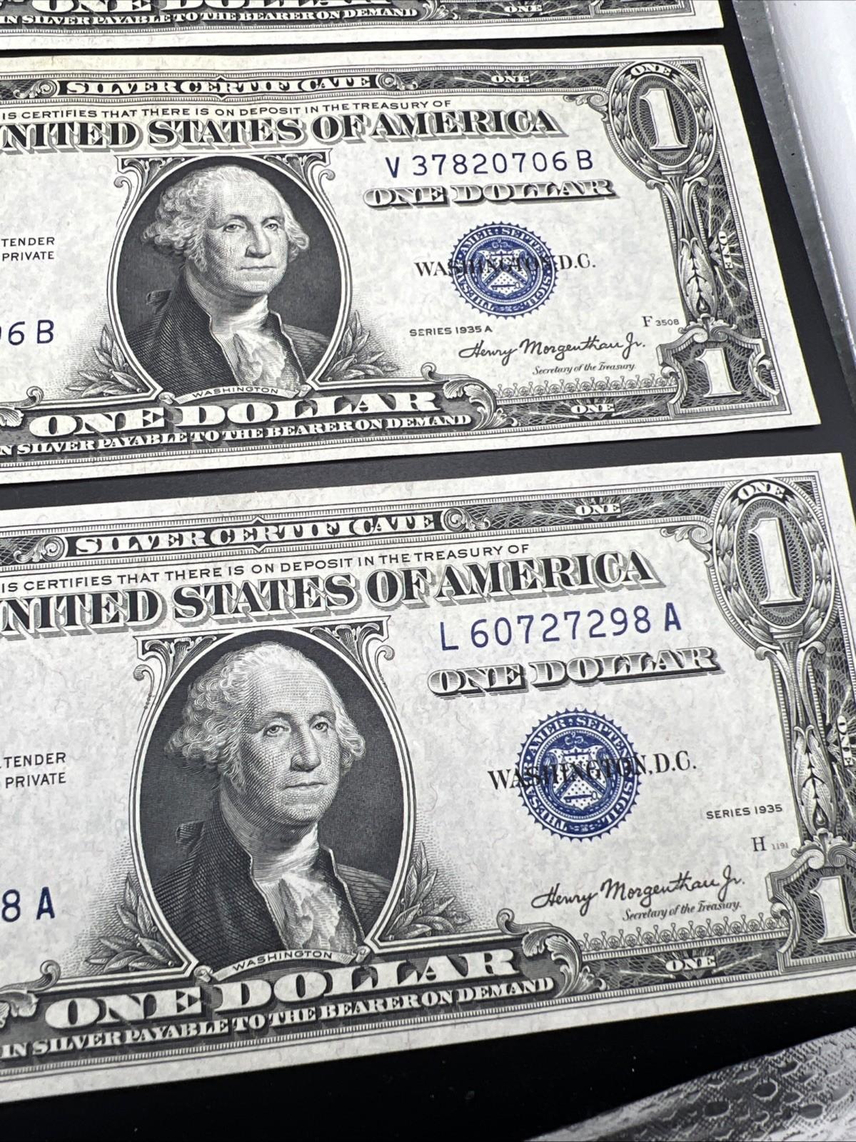 11 Note 1935 1957 Silver Certificate Letter Set CH AU / UNC conditions #298