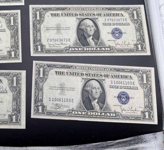 9 Note 1935 1957 Silver Certificate Letter Set XF AU / UNC conditions #103