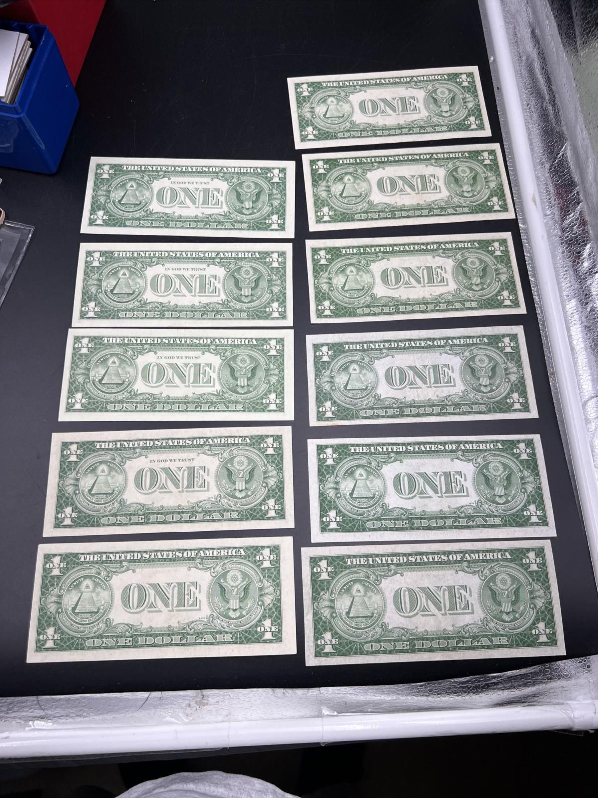 11 Note 1935 A 1957 Silver Certificate Letter Set XF AU / UNC conditions #626