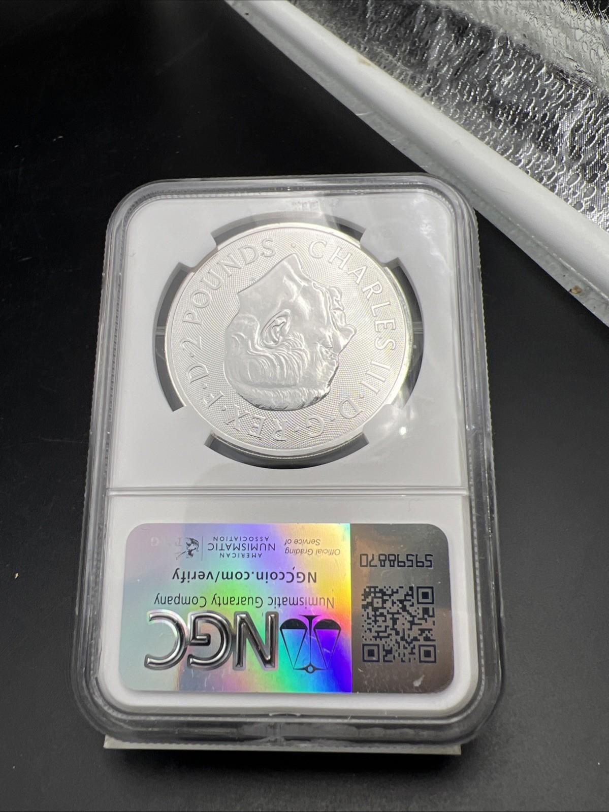 2024 Great Britain St George & the Dragon 1 oz Silver Coin MS68 GEM BU NGC