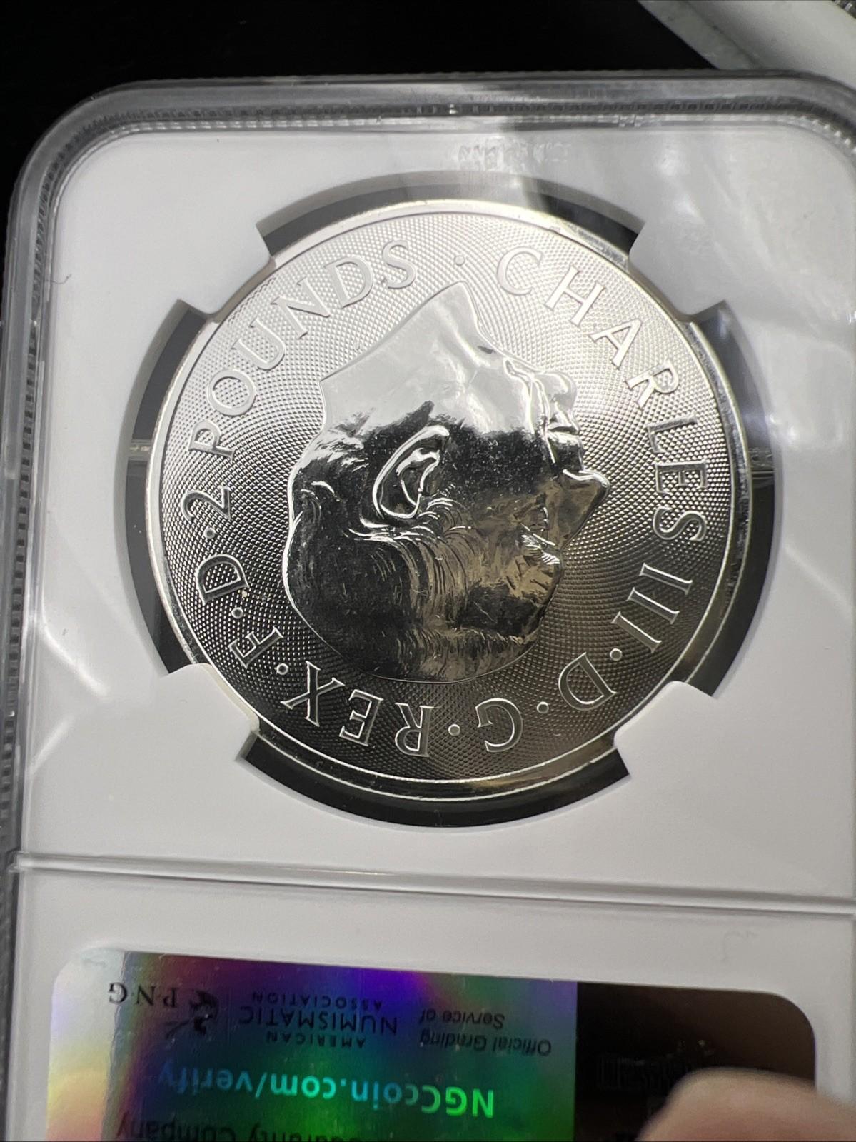 2024 Great Britain St George & the Dragon 1 oz Silver Coin MS68 GEM BU NGC