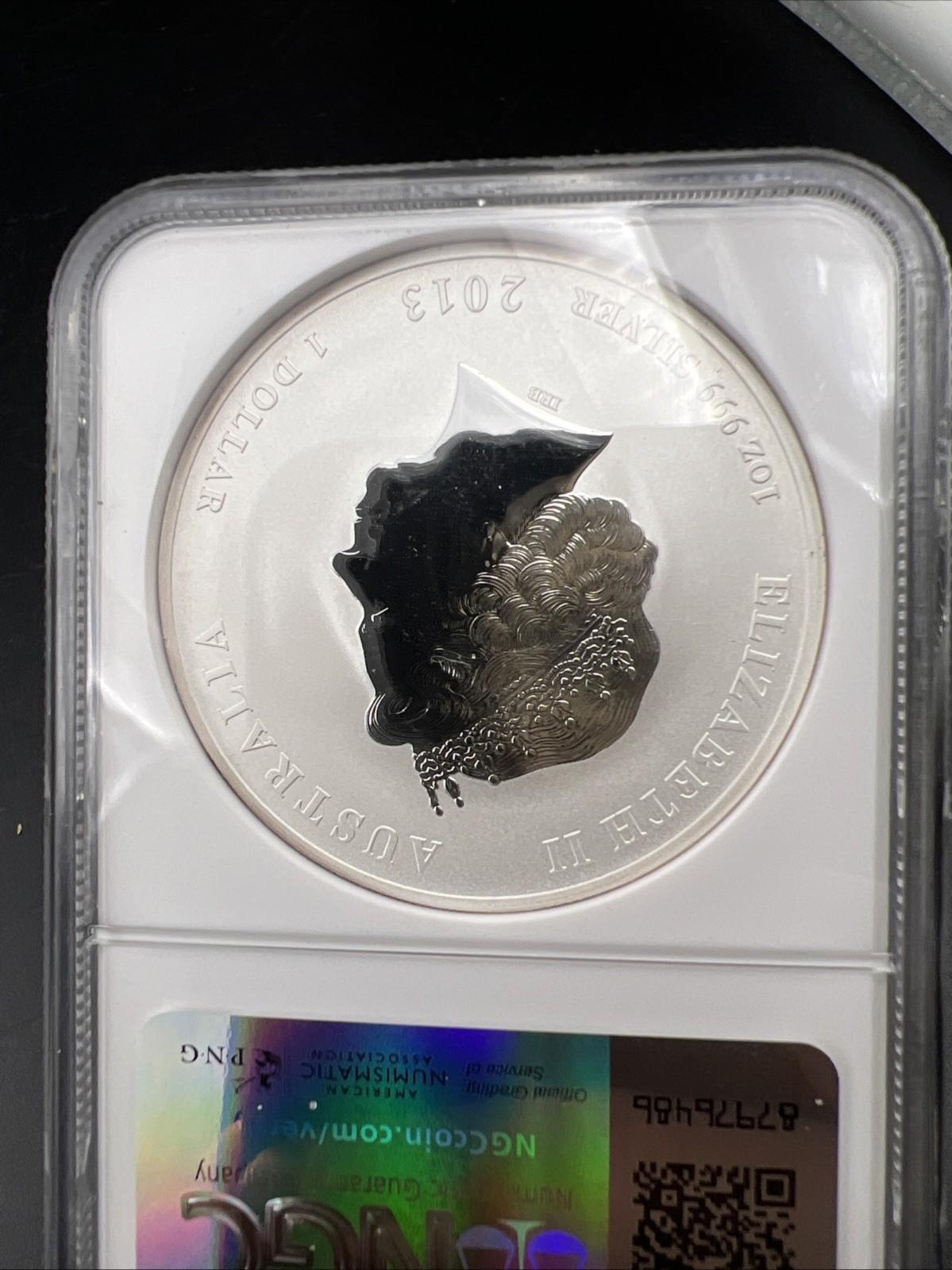 2013 1 Oz Silver Australia Snake Coin MS69 NGC