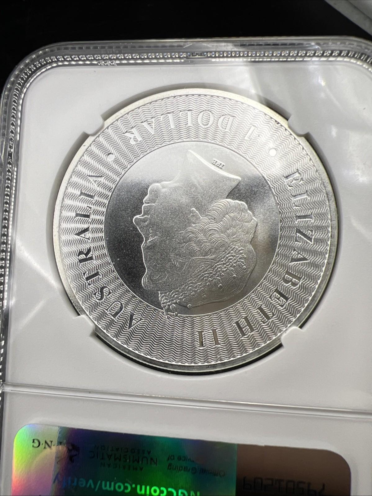 2016 Australia 1 Oz Silver Kangaroo Coin MS70 NGC GEM UNC #087