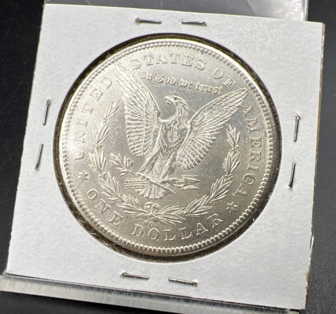 1878 CC Morgan Silver Dollar Coin Choice AU About UNC