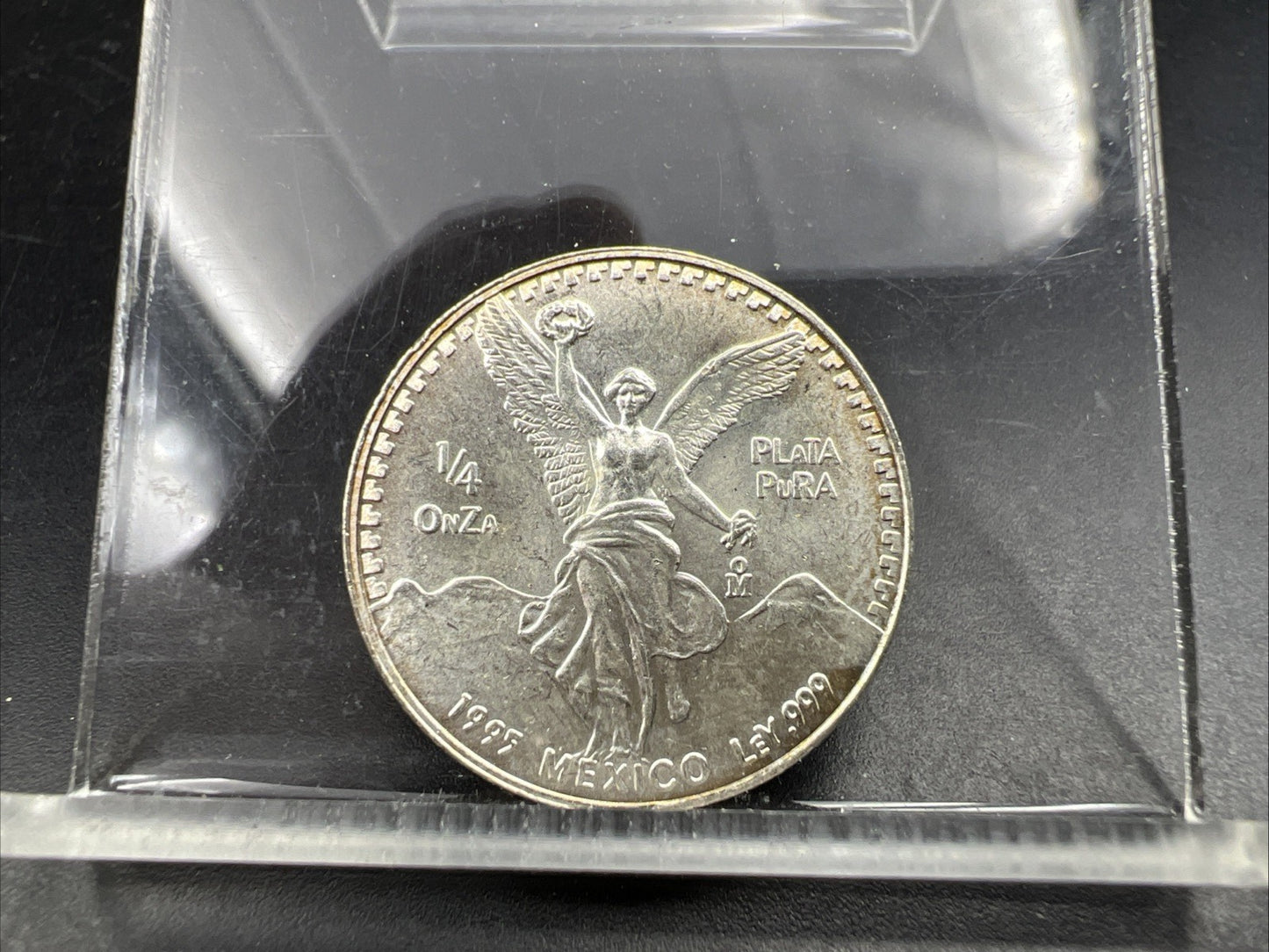 1995 Mo Mexico 1/4 oz Silver Libertad .999 Plata Pura Coin Gem BU UNC