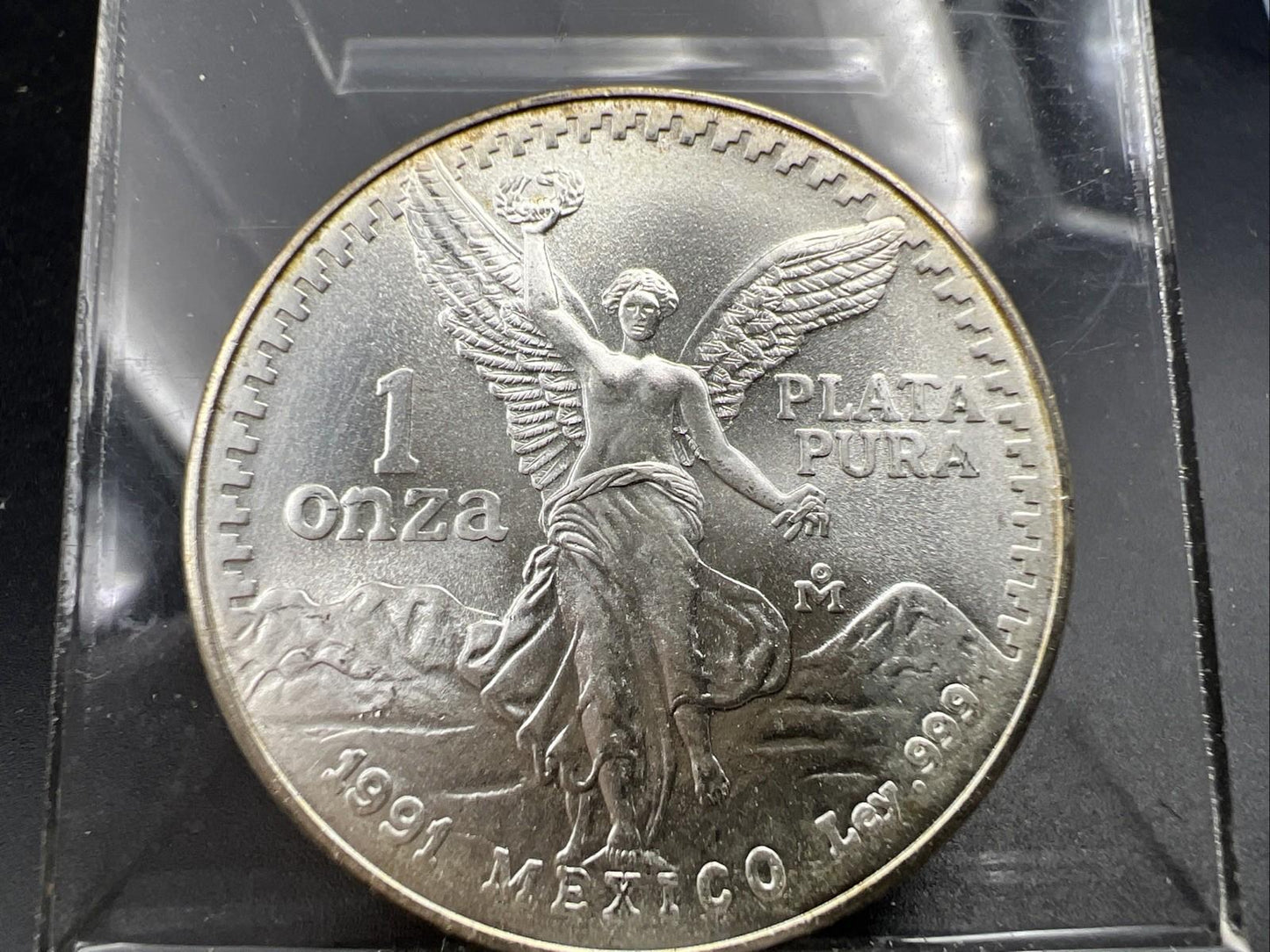 1991 Mo Mexico 1 oz Silver Libertad .999 Plata Pura Coin Gem BU UNC SK#A