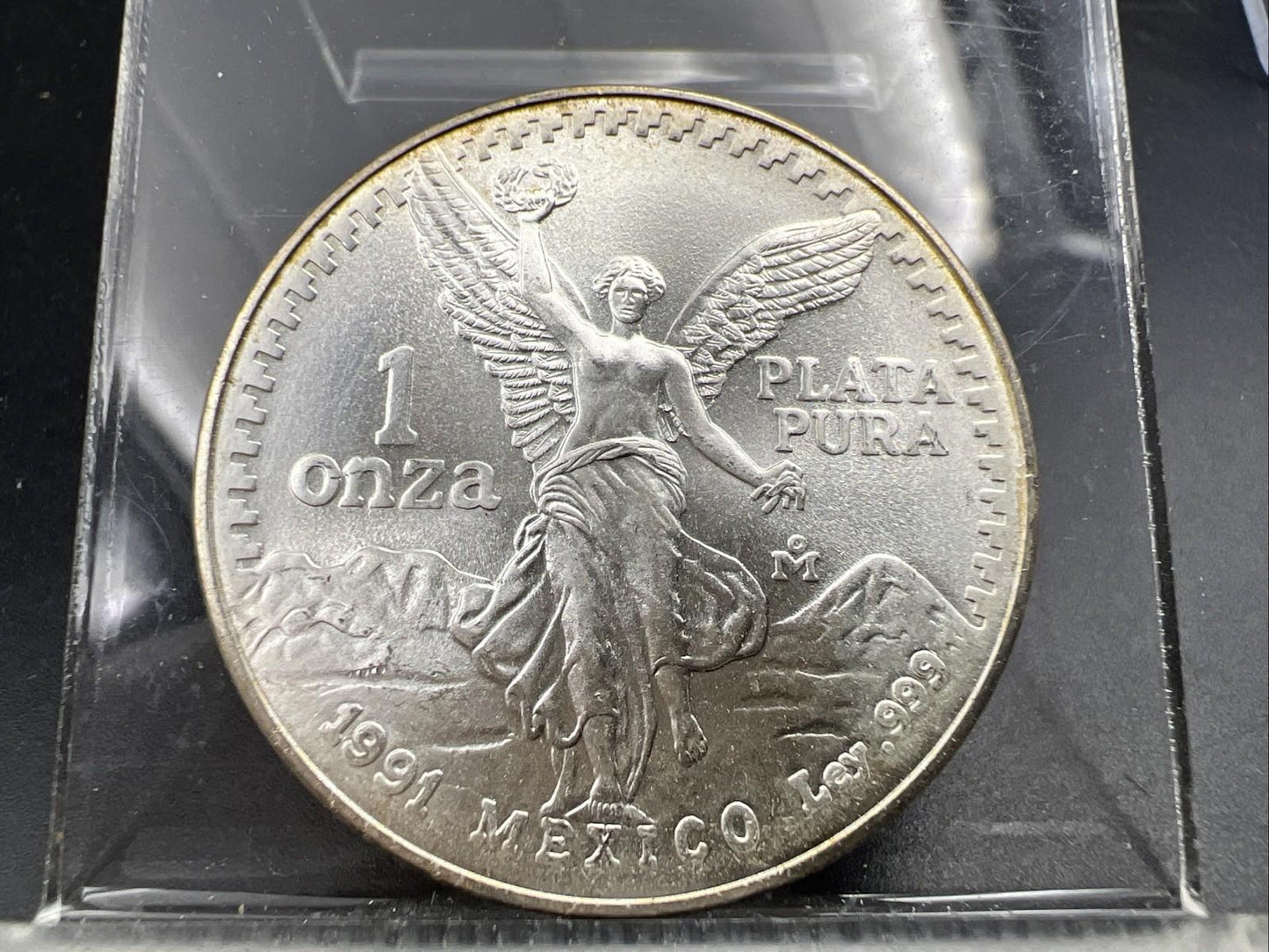 1991 Mo Mexico 1 oz Silver Libertad .999 Plata Pura Coin Gem BU UNC SK#A