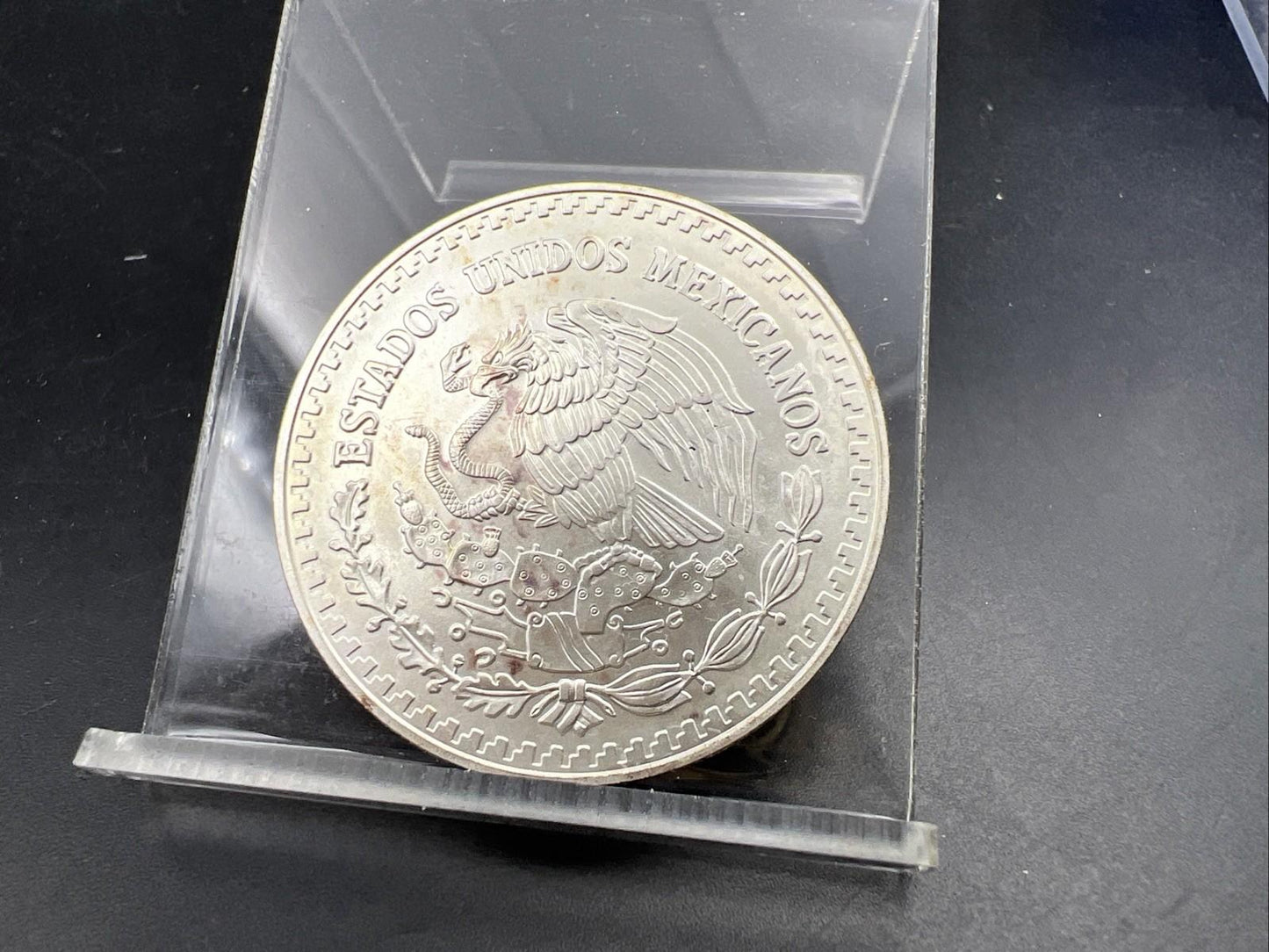 1999 Mo Mexico 1 Oz Silver Libertad Coin CH / Gem Unc Colorized Some Toning Key